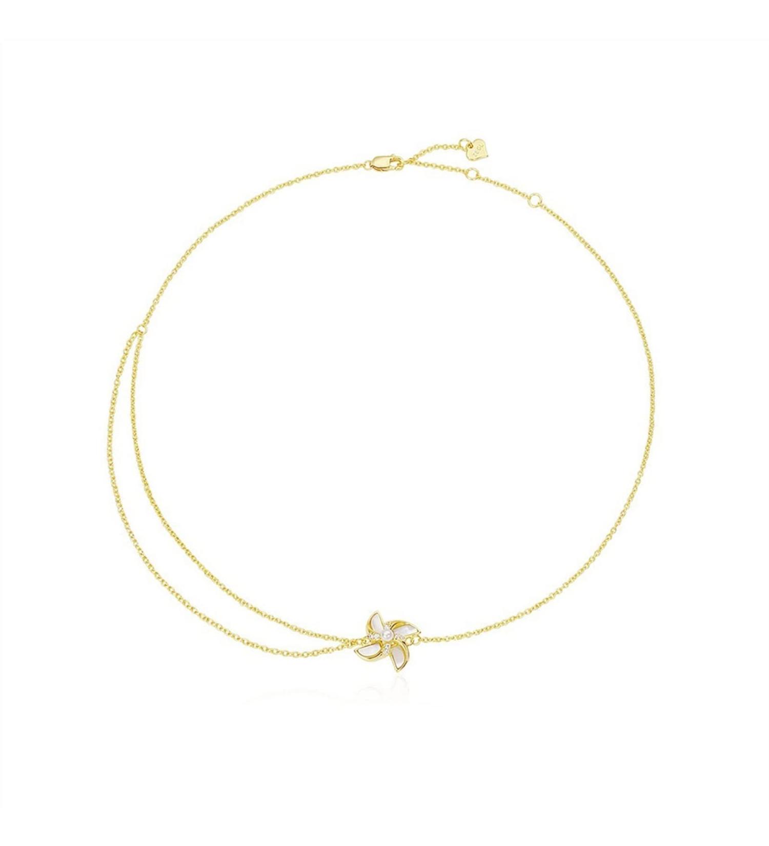 Necklace Silver Windmill Necklace Creative Asymmetric Design Clavicle Chain Elegant and Beautiful Temperament Woman Necklace Ladies Necklace - Buy Online on GoSupps.com