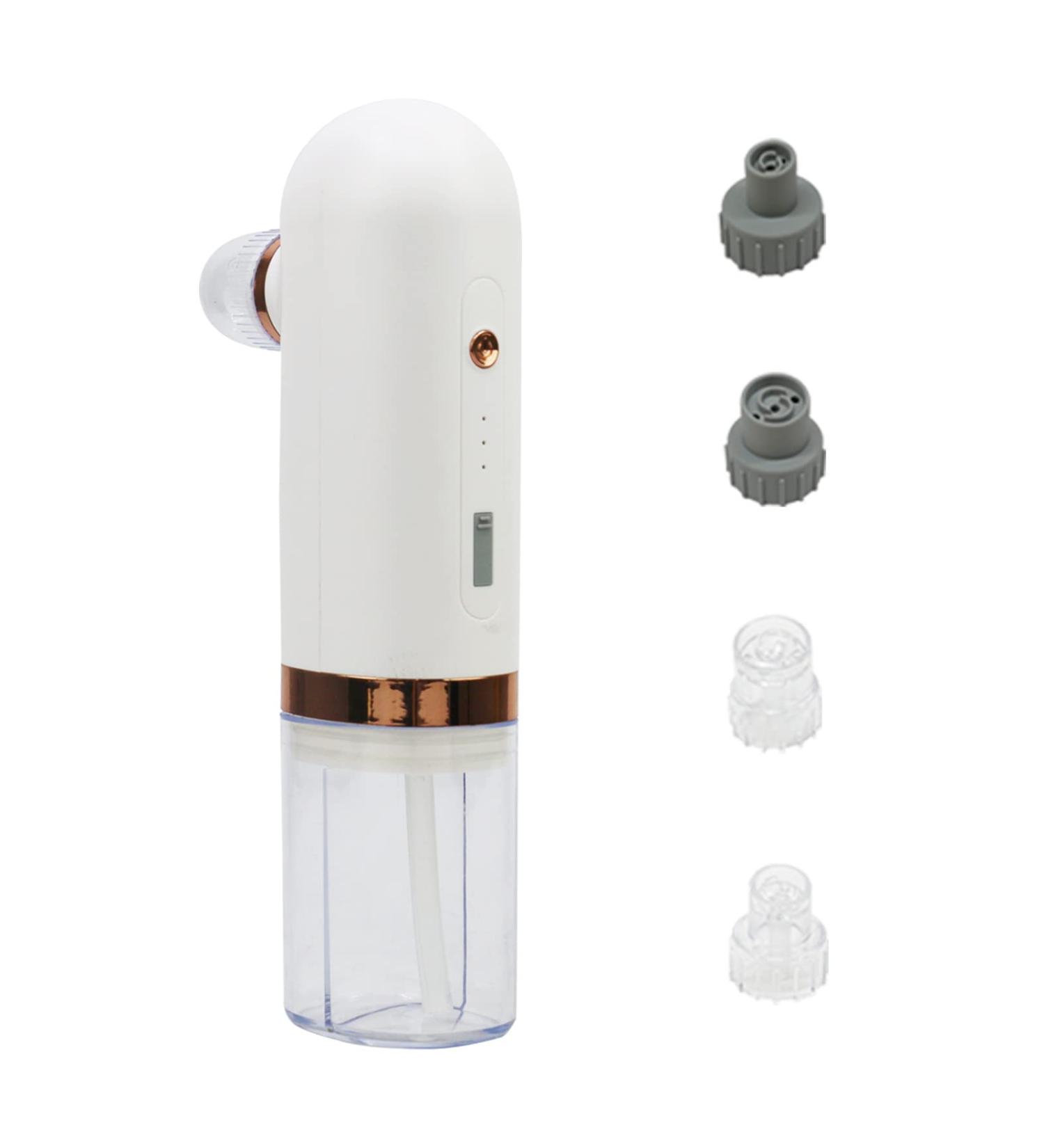 USB Rechargeable Blackhead Vacuum Pore Cleaner | Facial Cleansing Machine with Moisturizing Bubble Cleanser | 3-Speed Modes & 4 Probes - Buy Online on GoSupps.com
