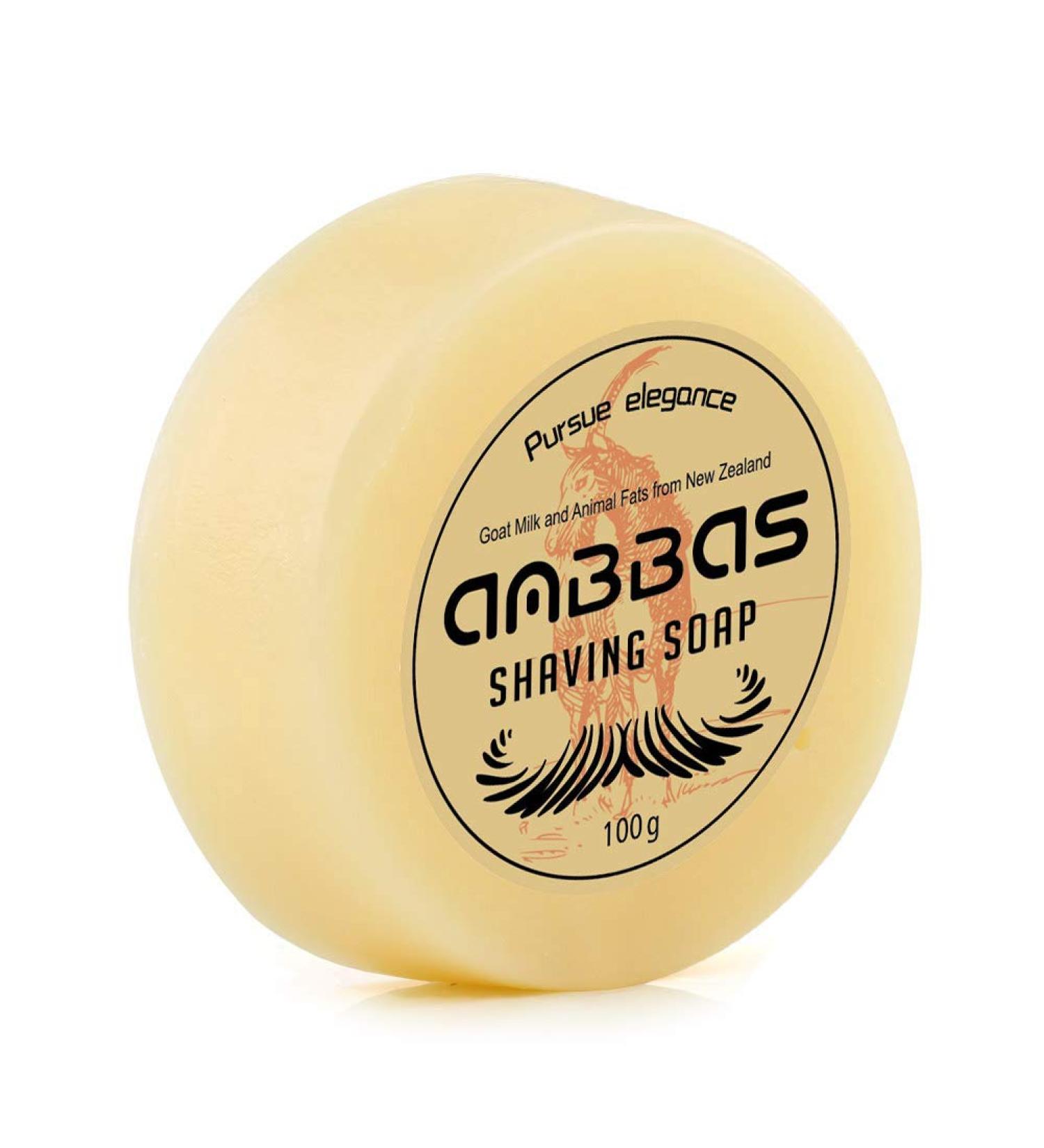 Anbbas 100g Shaving Soap Refill - Goat Milk from New Zealand - Barber Traditional Wet Shaving - 3.5OZ - Buy Online on GoSupps.com