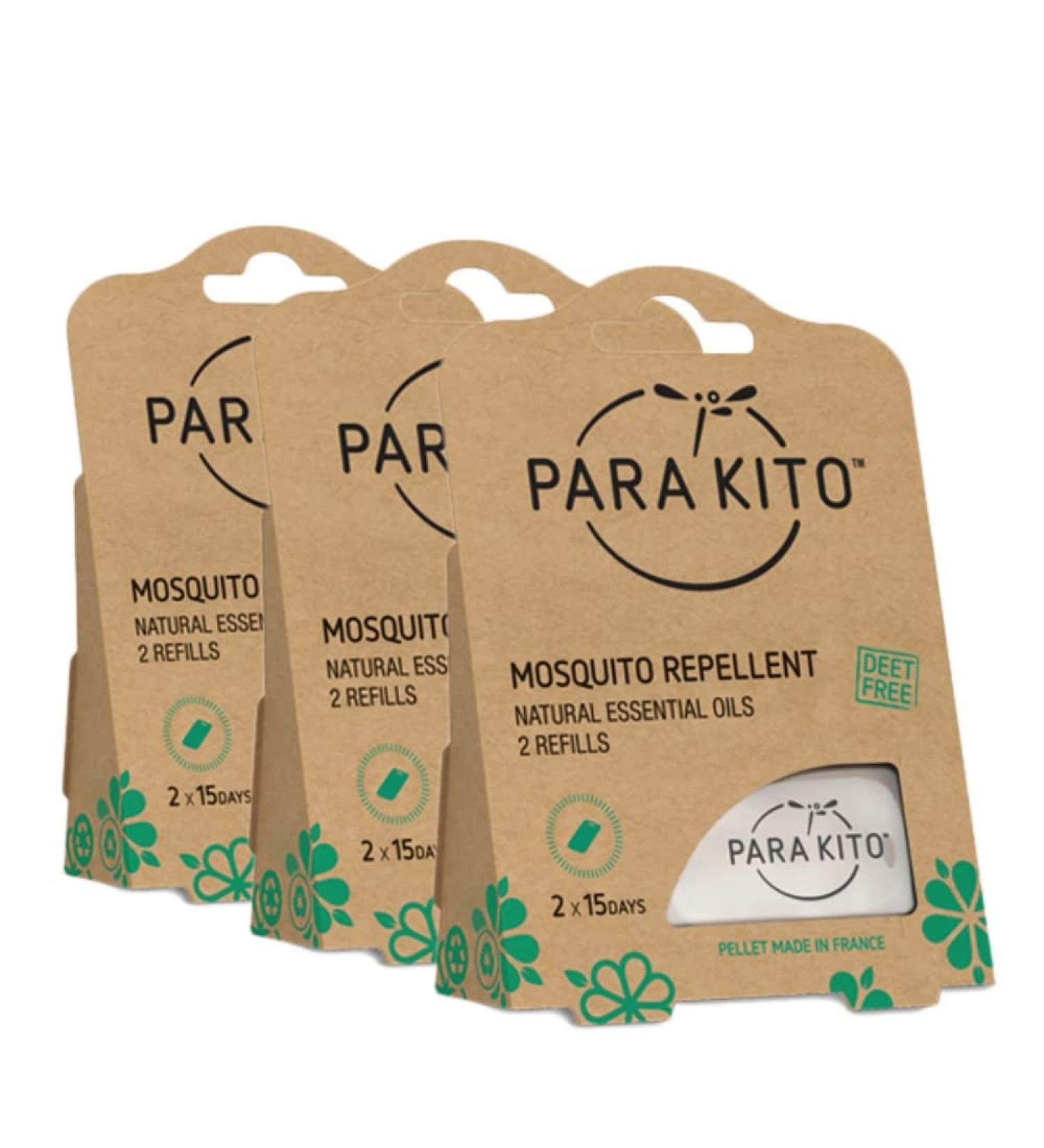 PARA'KITO Mosquito Repellent Bracelet Refill Pellets | Citronella & Peppermint Oils | Hiking & Camping Accessories | Paraben & DEET Free - 3pk x 2 (15 Days Each) - Pack of 3 - Buy Online on GoSupps.com