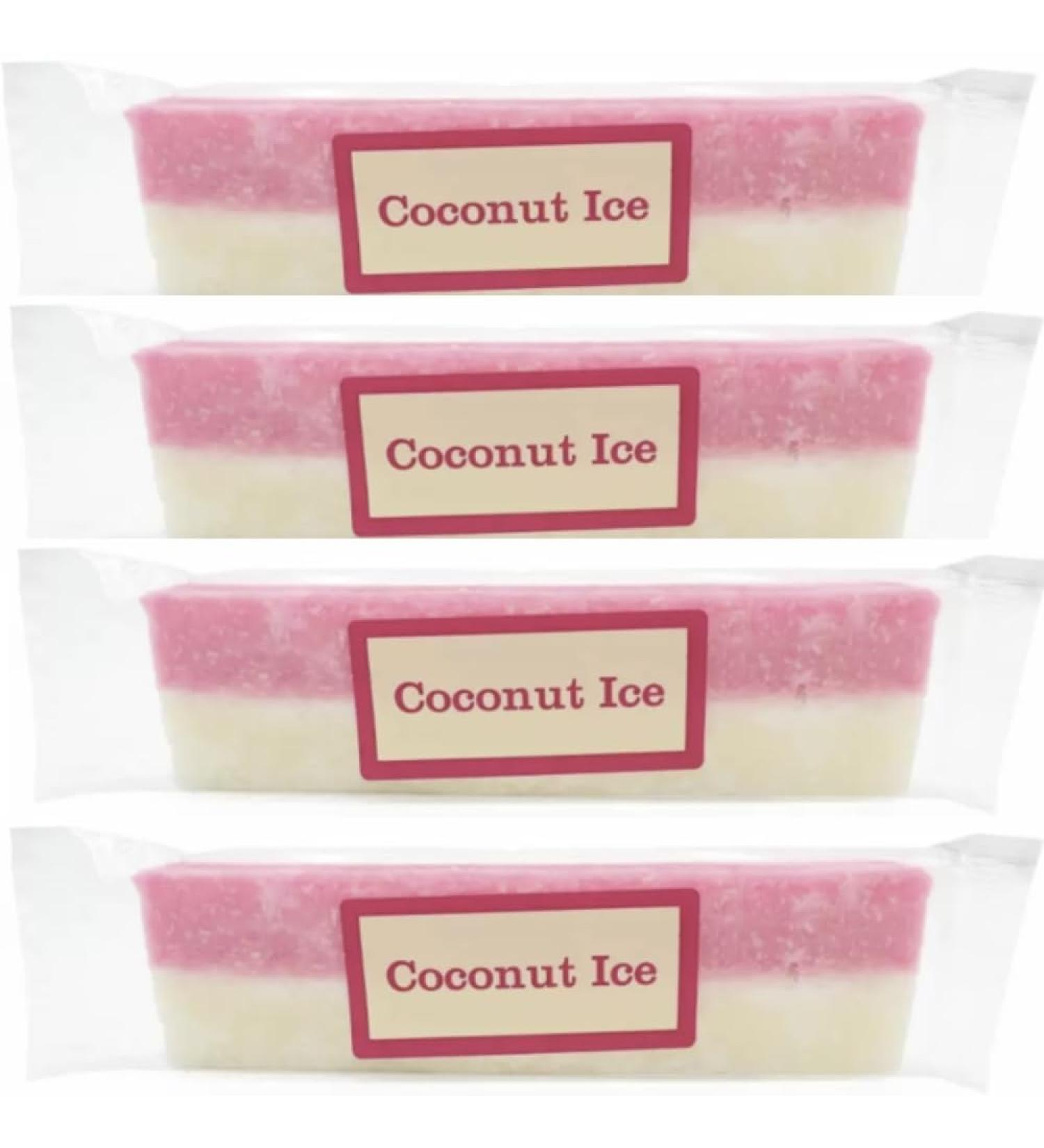 Delight in Tropical Bliss with Coconut Ice Bars - Four Pack (130g Each) of Exquisite Sweetness!