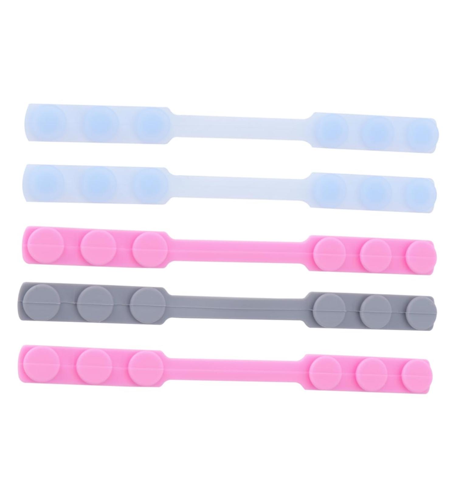 Wofashpuret 5-Set Silicone Mask Extensions - Reusable Ear Hooks & Buckles for Comfortable Face Covers | Anti-Strangulation Accessories - Buy Online on GoSupps.com