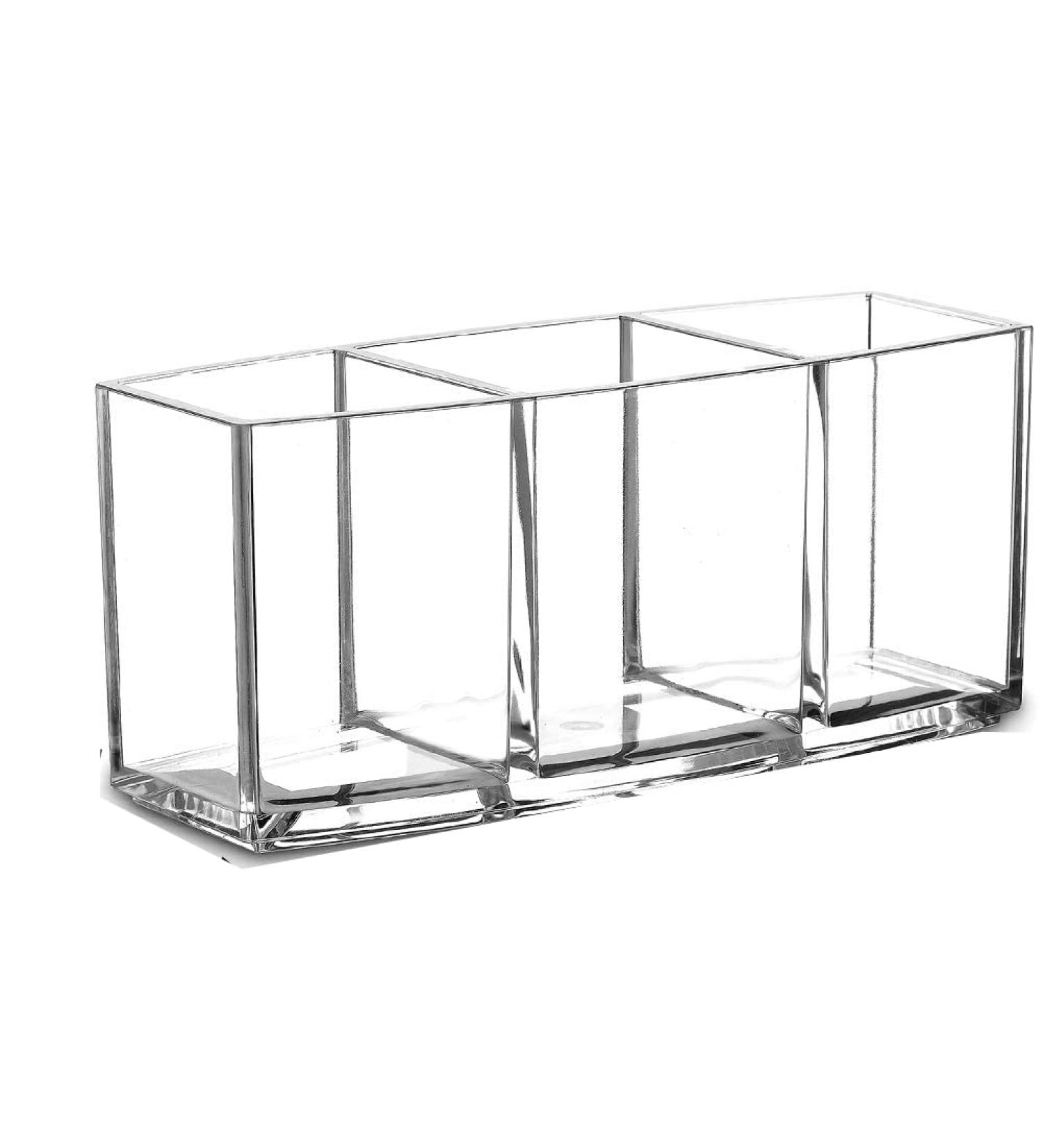 Clear Acrylic Makeup Brush Organizer and Cute Pen Holder for Desk - Cosmetics Brushes Storage - Buy Online on GoSupps.com