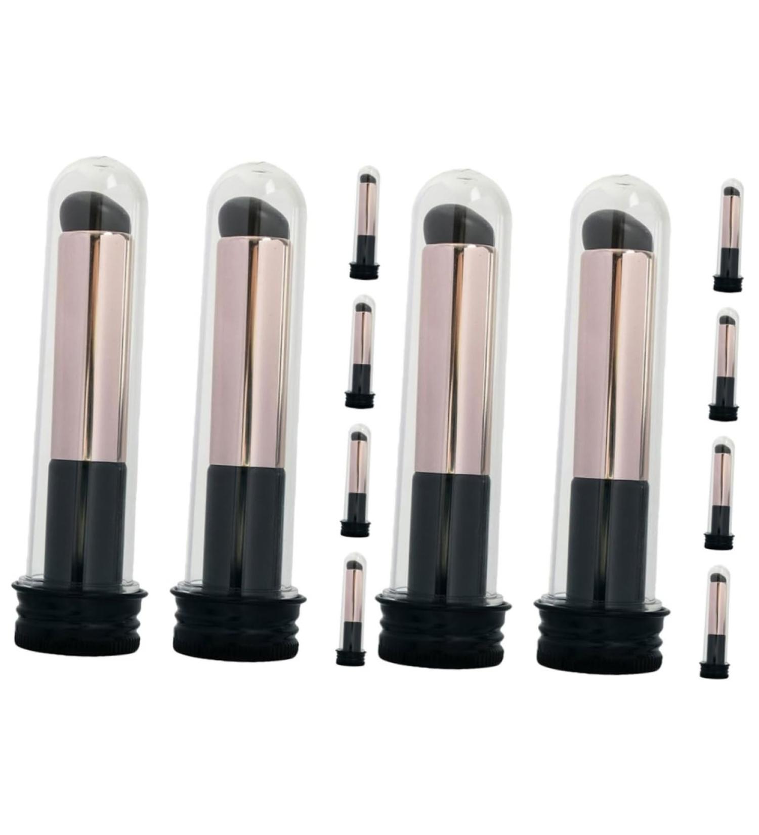 minkissy 12 Pcs Lip Brush Lip Balm Applicator Makeup Brush Lipstick Applicators Lipstick Brush Women Makeup Tools Lip Gloss Applicators Miss Aluminum Tube Portable Small Brush 10.00X1.50X1.40CMx2pcs Blackx2pcs - Buy Online on GoSupps.com