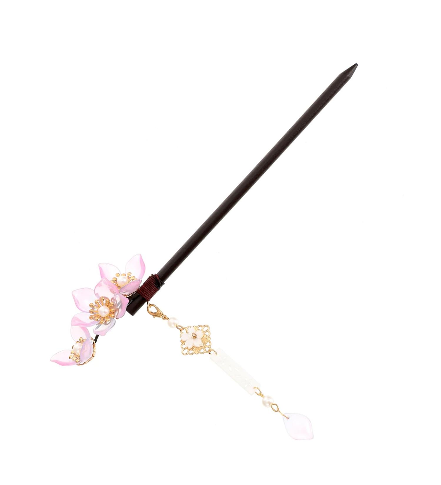 Didiseaon Hairpin Vintage Hair Stick Wedding Hair Accessories for Women Hair Bun Holder Classic Hair Japanese Hair Accessories Chopsticks for Hair Bridal Hair Clip Wooden Flowers Pink Pearl - Buy Online on GoSupps.com