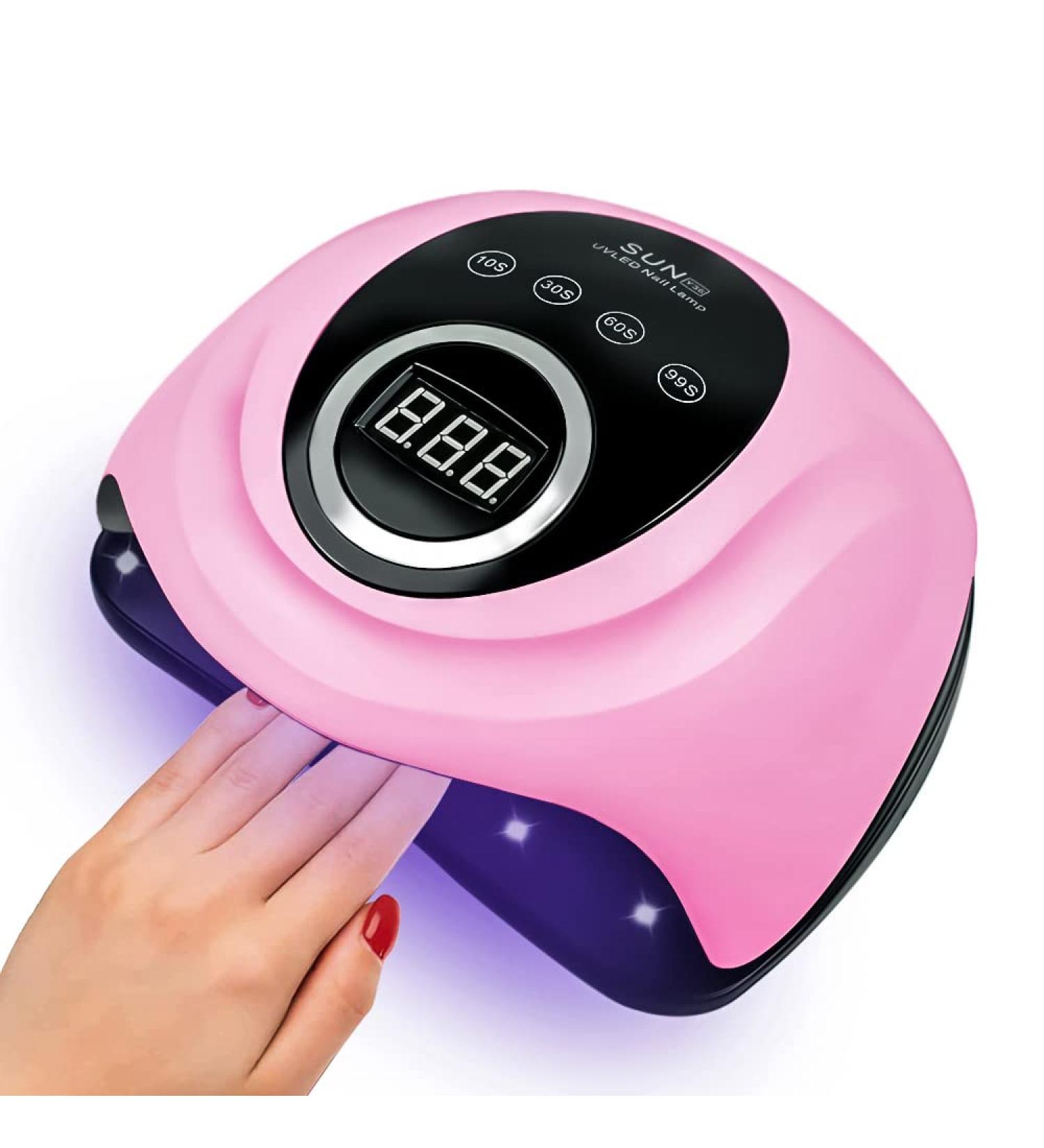 248W UV LED Nail Lamp with 60 LED Beads | 4 Timer Auto Sensor, LCD Touch Screen | Professional UV Light Nail Dryer for Gel Polish | Salon & Home Use - Buy Online on GoSupps.com