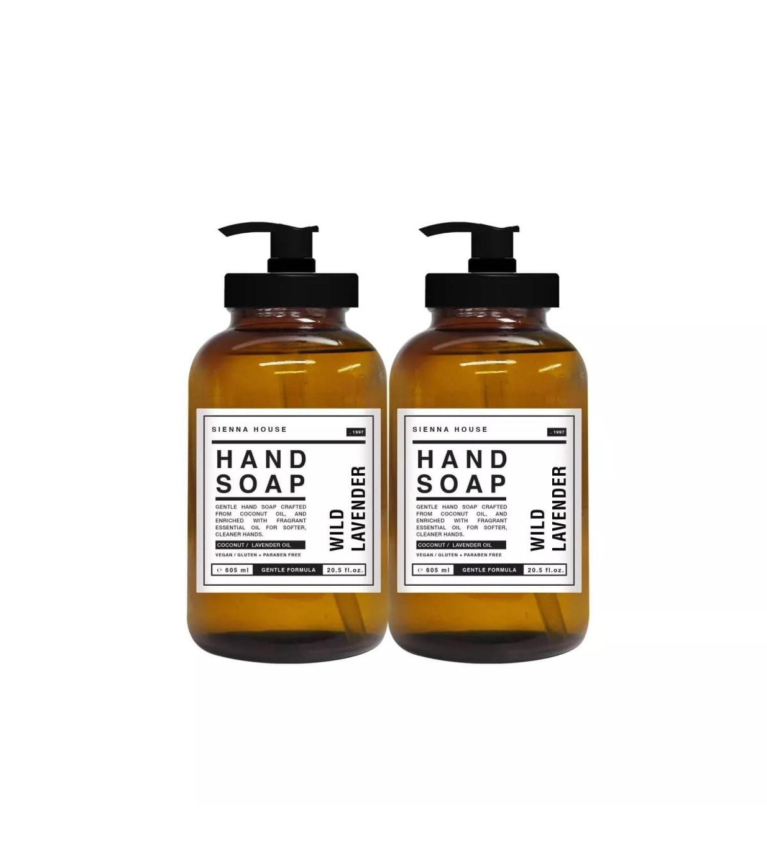 Wild Lavender Hand Soap Set of 2 - Plant-Powered Luxury with Coconut Oil & Essential Oils - 20.5 oz Each - International Shipping Available - Buy Online on GoSupps.com