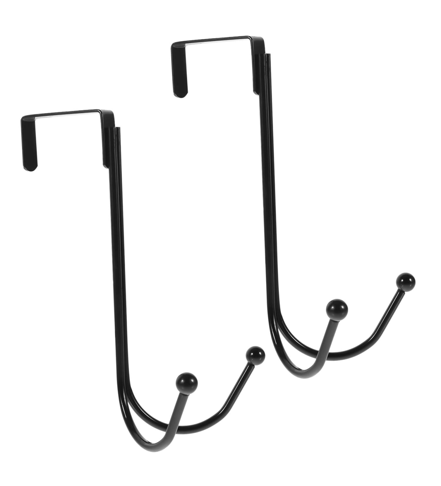 Levemolo 2pcs Hangers Hook Wreath Hanger Hat Hanger Door Hanger Door Towel Hanger Key Case Cupboard 17.00X9.00X8.00CM Black - Buy Online on GoSupps.com