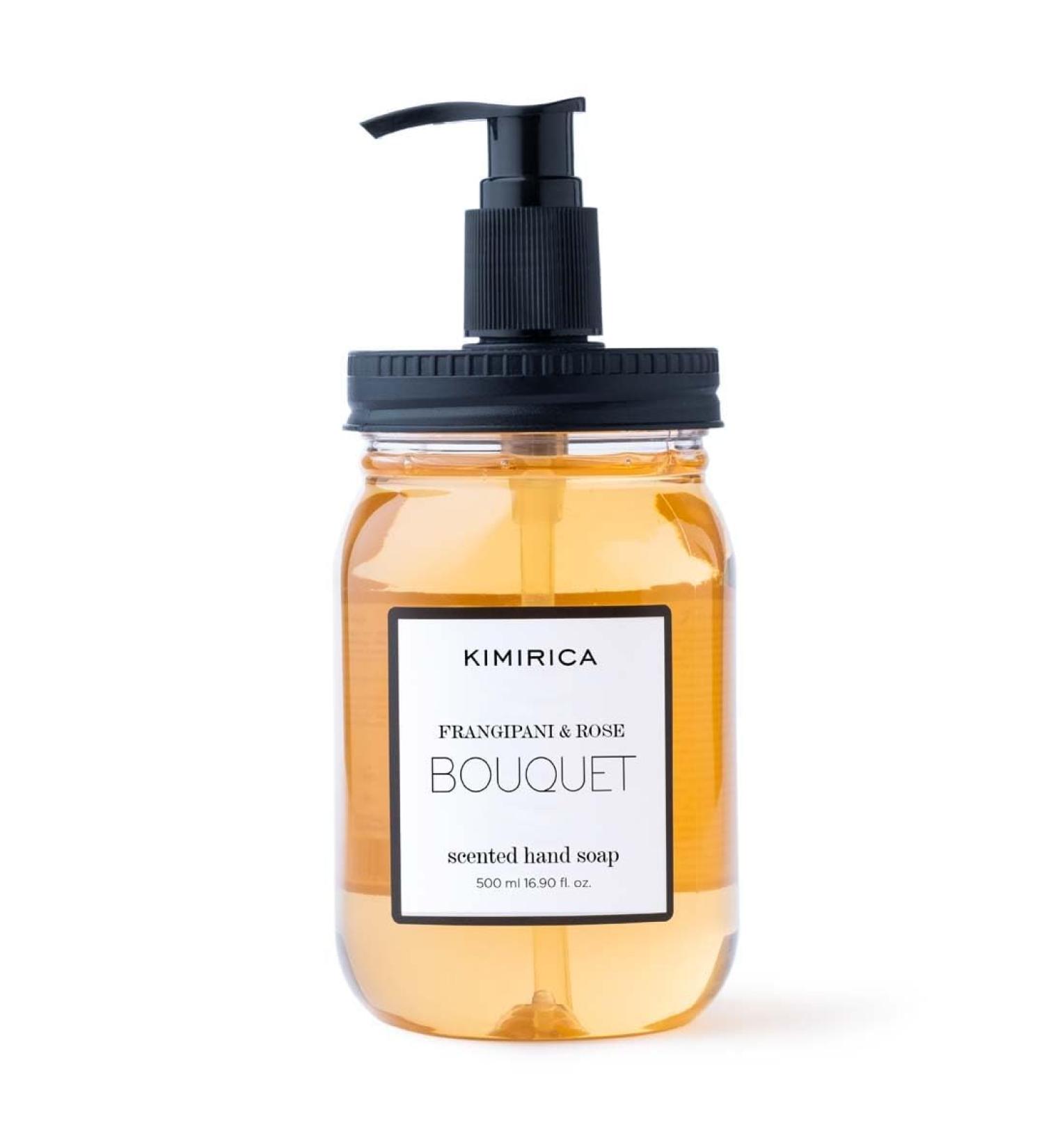 Bouquet Luxury Scented Hand Wash | With Goodness of Frangipani and Rose | Skincare Moisturizing| Antibacterial Formula | 100% Vegan & Paraben Free | 500ml - Buy Online on GoSupps.com