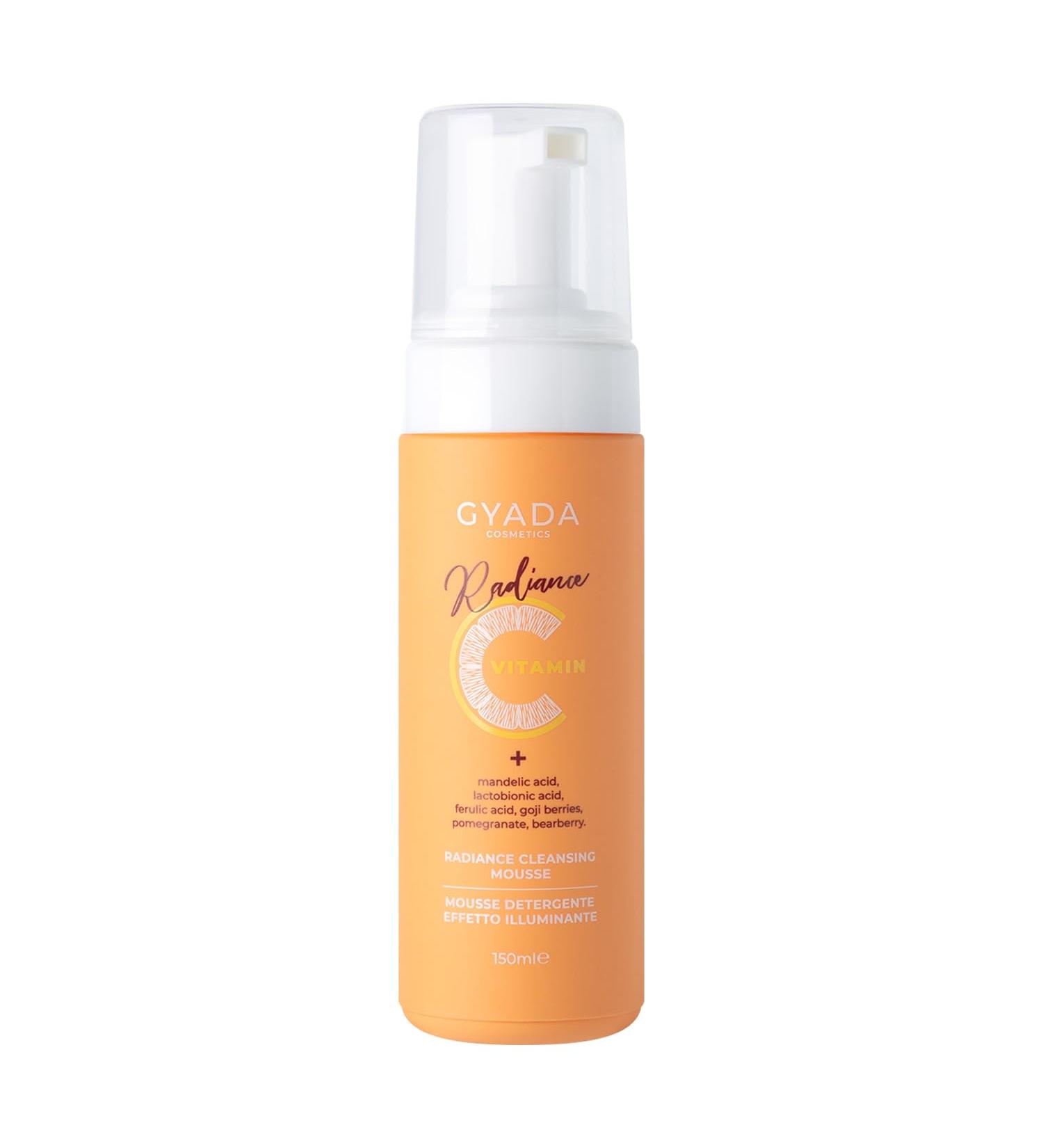 GYADA COSMETICS Mousse Nettoyante Illuminatrice D maquille Stimule le renouvellement cellulaire Contrecarre les signes de l ge et de l expression base de Vitamine C 150 ml - Buy Online on GoSupps.com