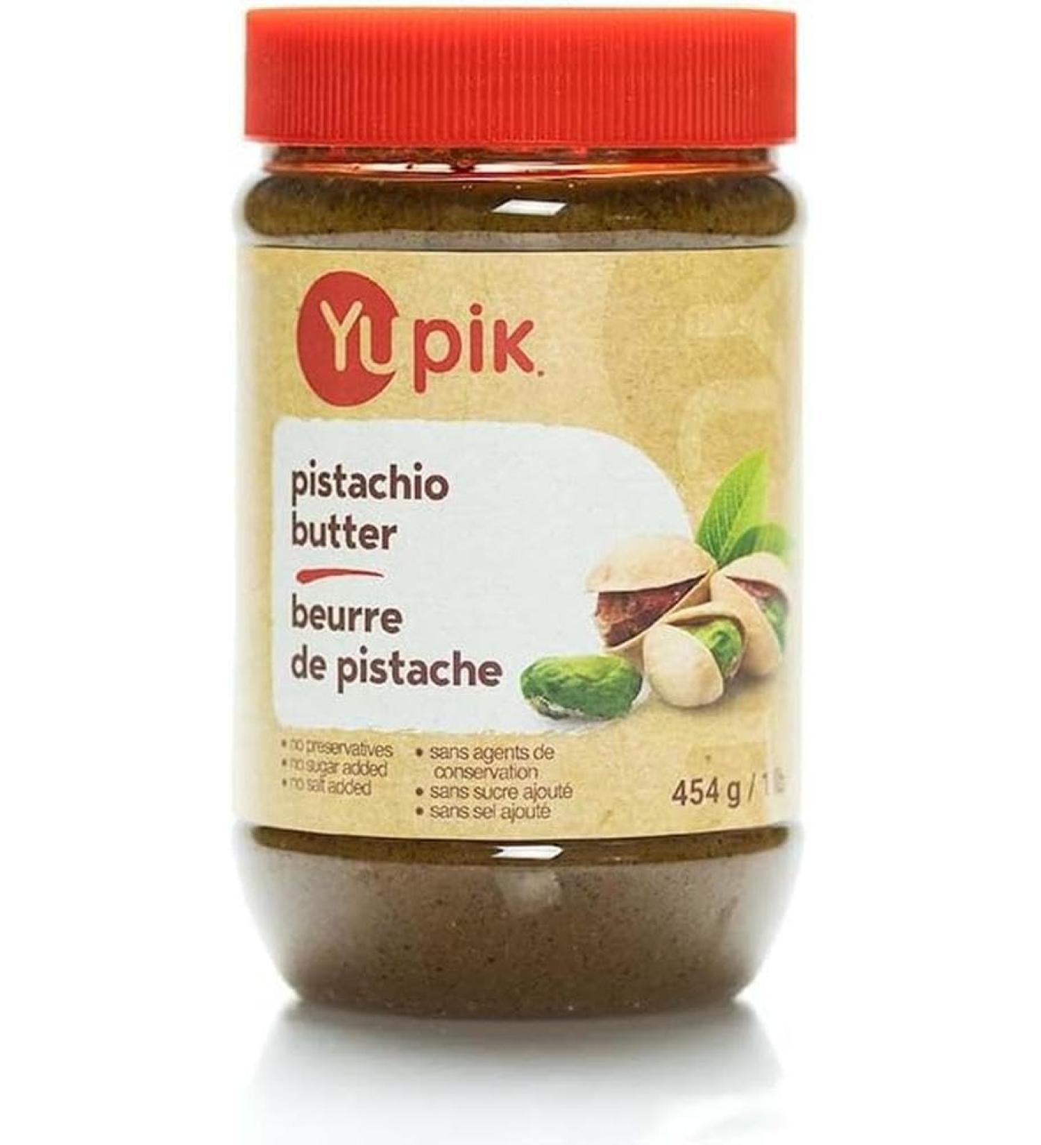 Yupik Natural Pistachio Butter 454 g Kosher Gluten-Free GMO-Free Unsweetened Nut Butter Only Pistachios No Added Sugar No Additives Smooth Spread Source of Fiber Ideal for Snacks Recipes - Buy Online on GoSupps.com