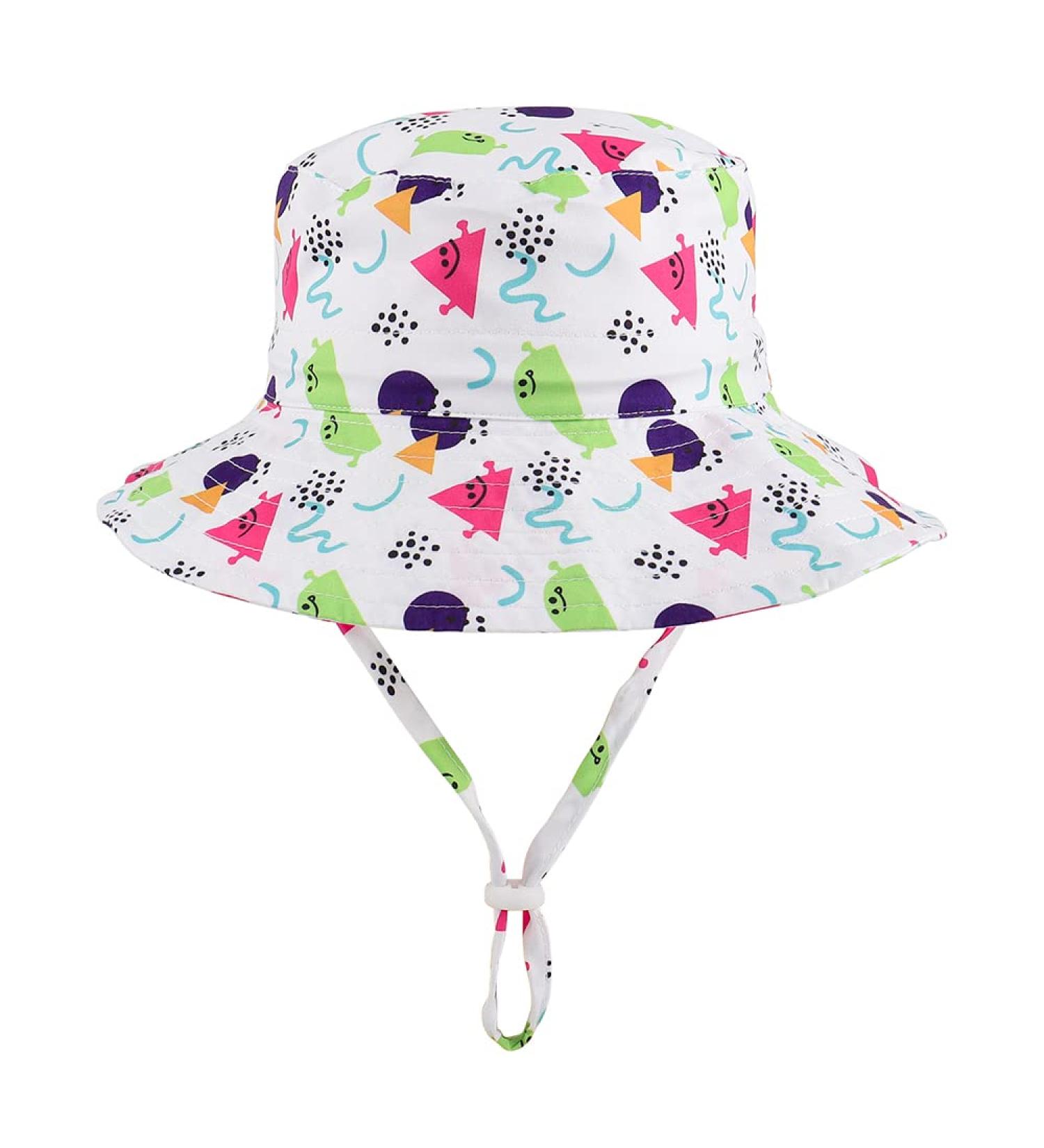 LACOFIA Toddler Baby Sun Hat | Wide Brim Bucket Hat for Outdoor Activities | Adjustable 6-24 Months | Unisex Kids Summer Hat with Watermelon Design - Buy Online on GoSupps.com