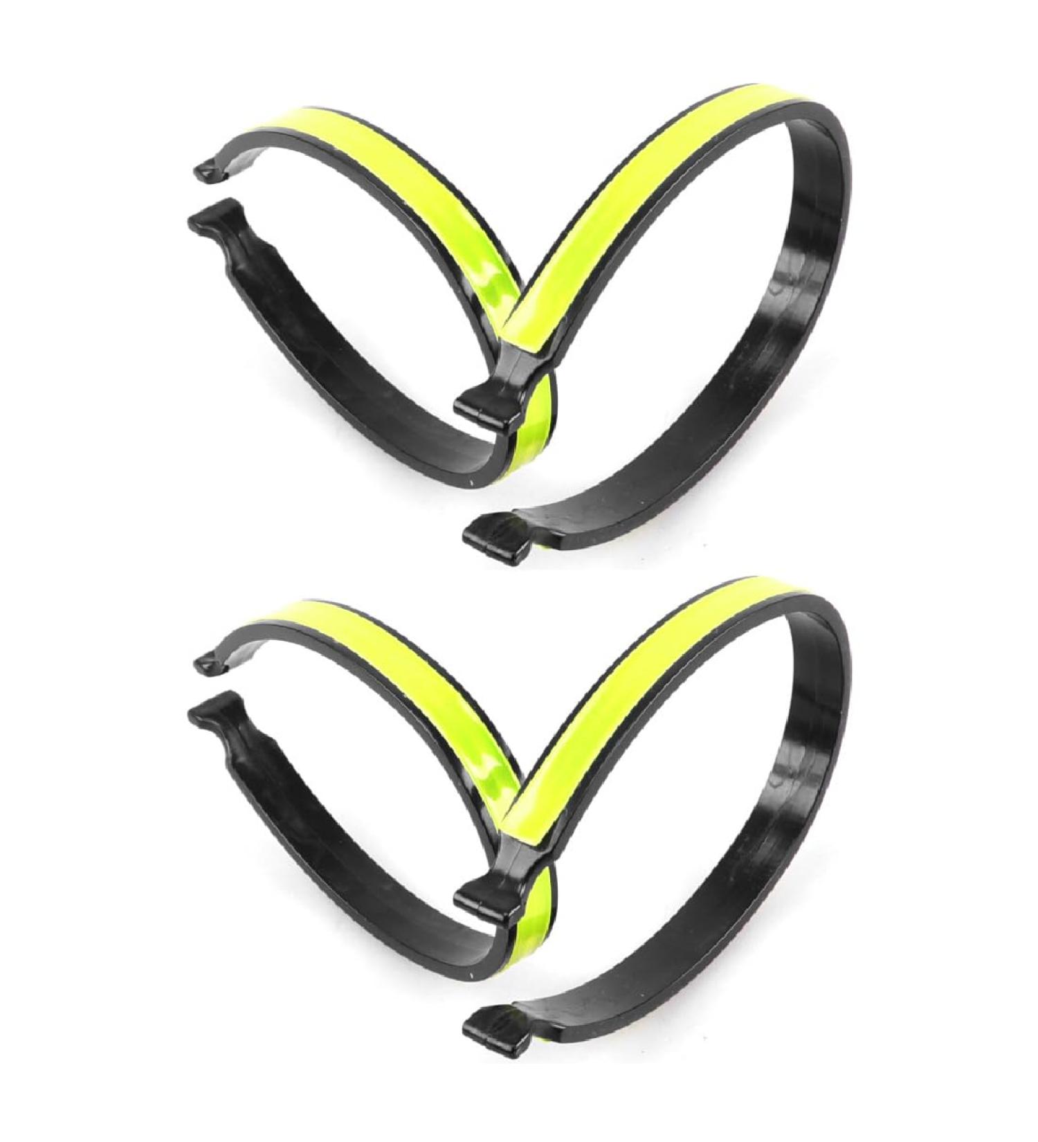 4-Piece Bicycle Trouser Clamp Set | Reflective Ankle Ligaments | Bike Pants Protection for Men & Women - Ideal for Joggers & Cyclists - Buy Online on GoSupps.com