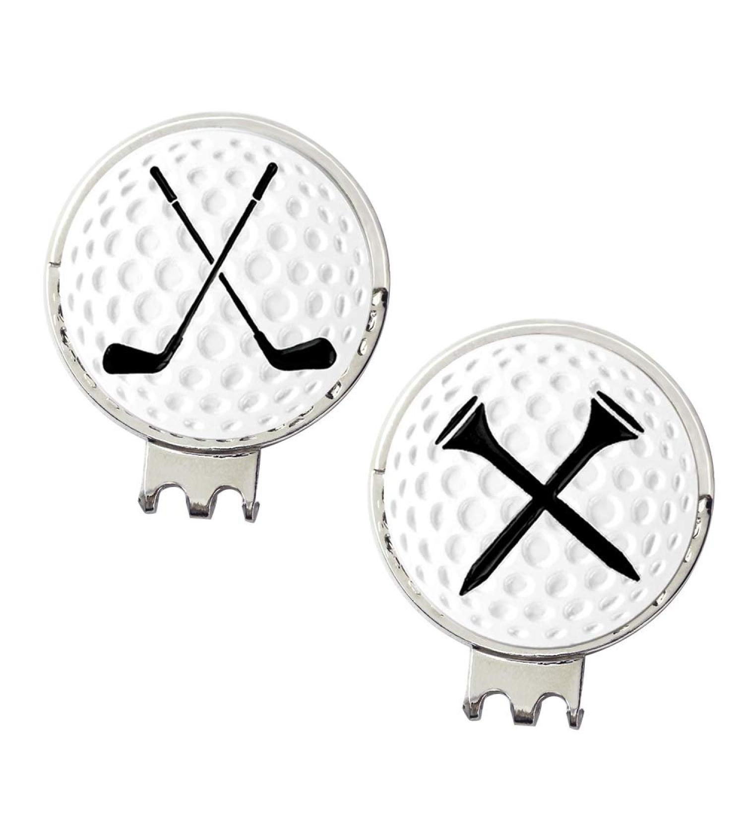 Myartte Golf Ball Marker Hat Clip Set - 4 PCS Assorted Pattern Poker Chip Markers for Men and Women Golfers - Buy Online on GoSupps.com