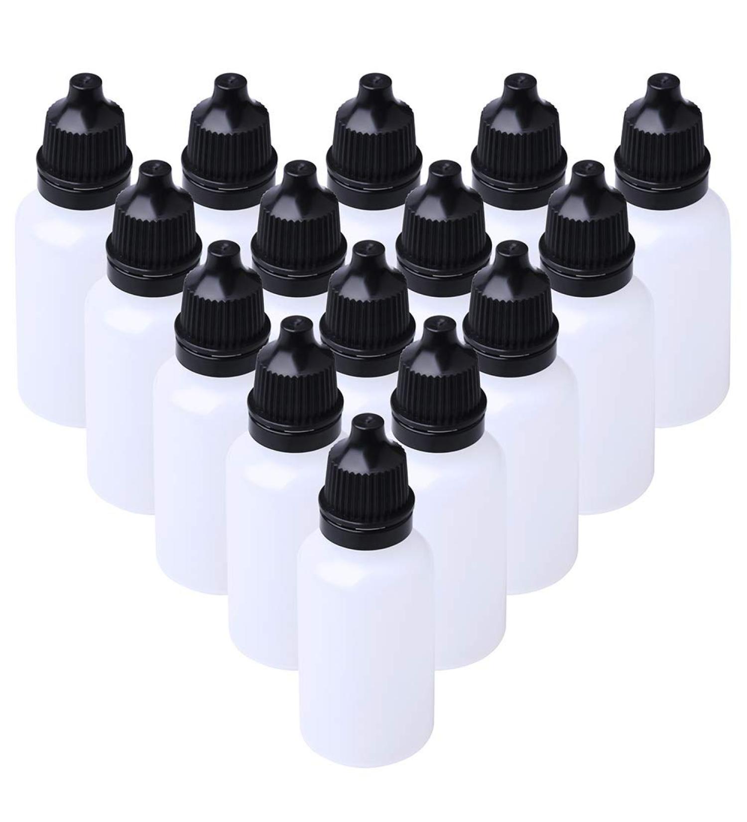 Kuou 20ml Squeezable Eye Dropper Bottles - Pack of 20 | Empty Plastic Dropper Bottles for E-Liquid Essential Oils & More - International Shipping Available - Buy Online on GoSupps.com
