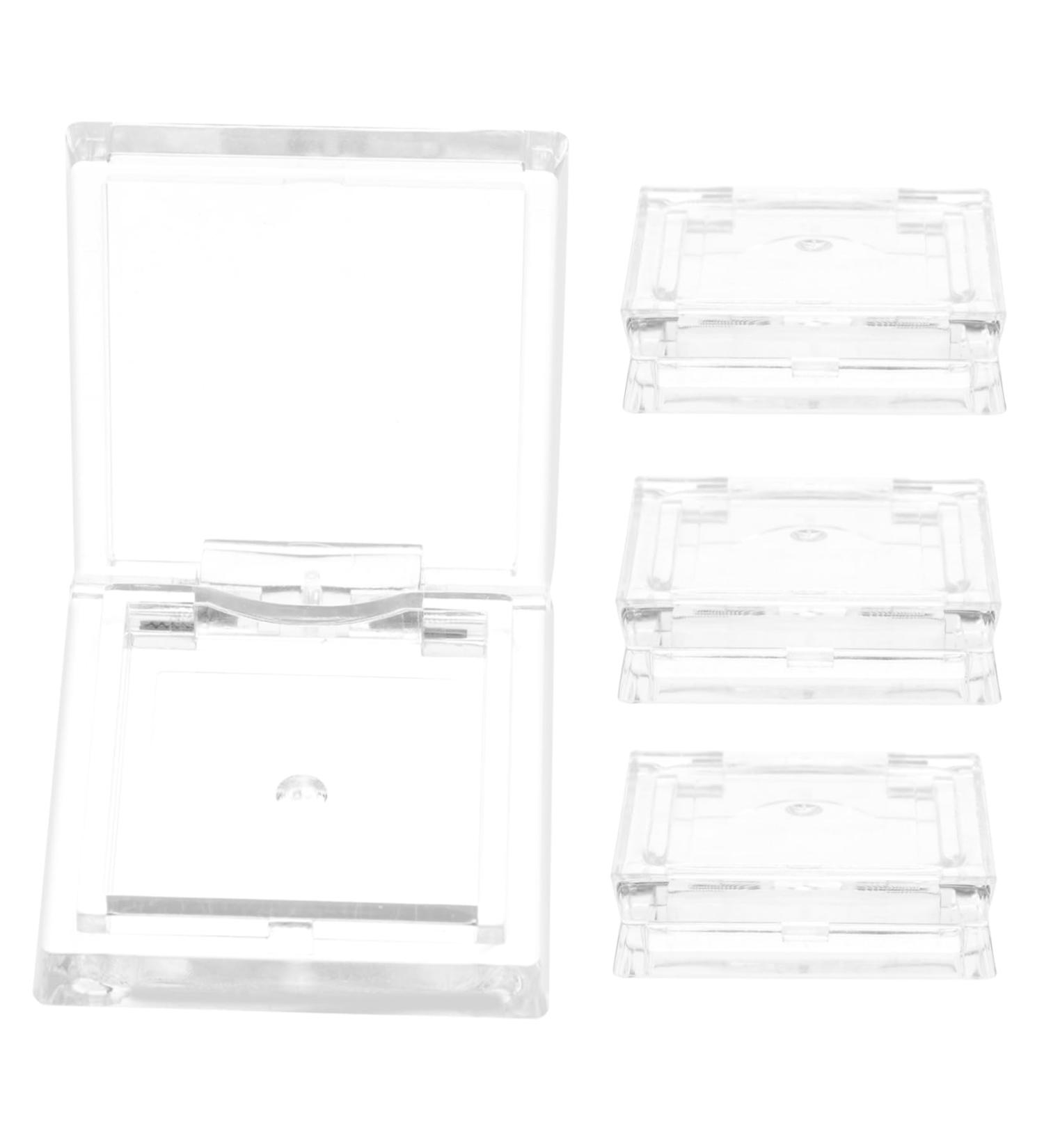 FOYTOKI 4pcs Transparent Square Mini Eyeshadow Box Empty Eyeshadow Case Empty Blusher Case Cosmetic Palettes Lip Balm Case Small Makeup Palettes Empty Highlighter Case Small Cosmetic Pans - Buy Online on GoSupps.com