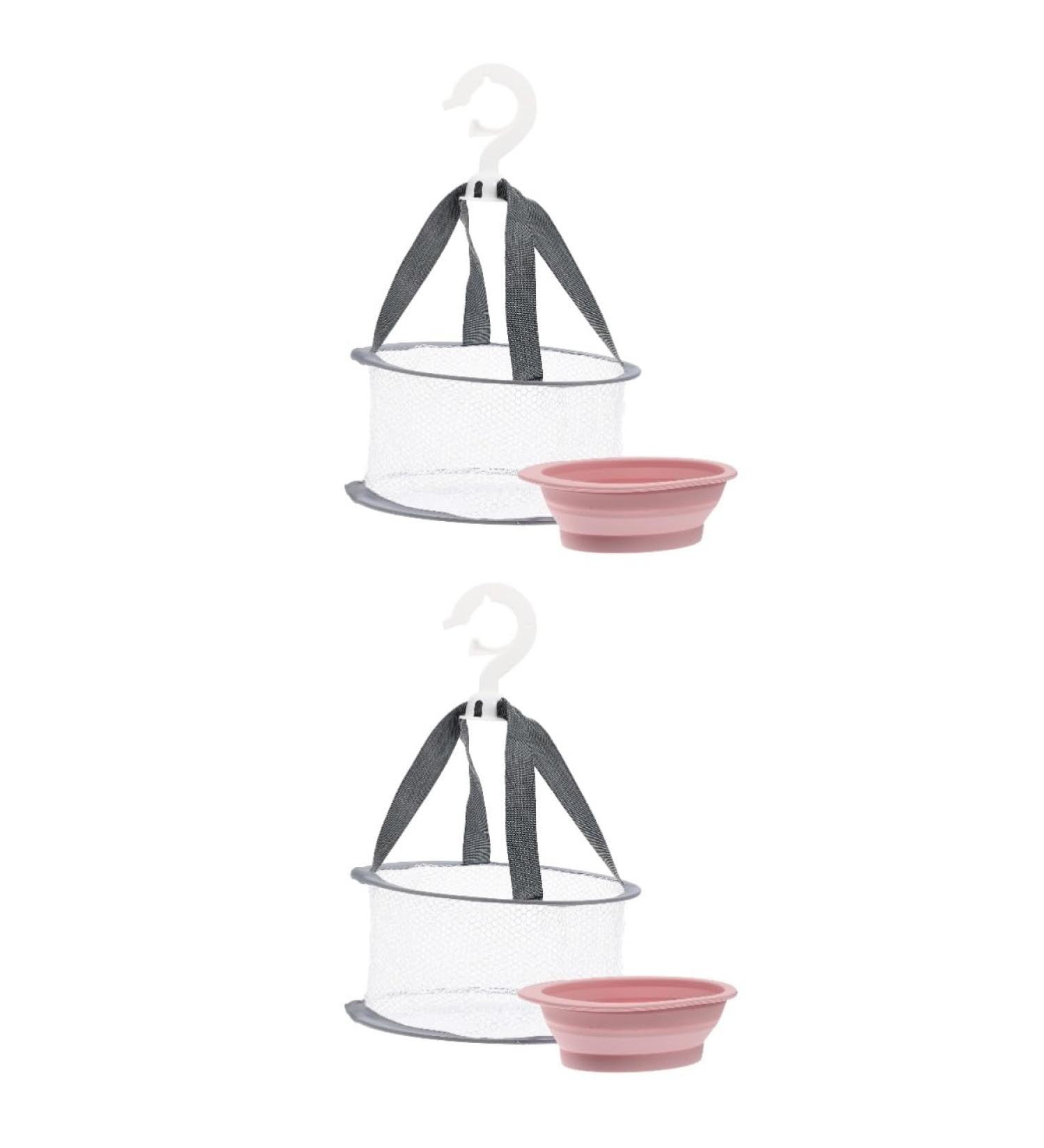 FRCOLOR Folding Makeup Brush Cleaning Rack - Set of 2 | Silicone Cleaning Mat & Brush Drying Hangers for Effortless Makeup Brush Care - Buy Online on GoSupps.com