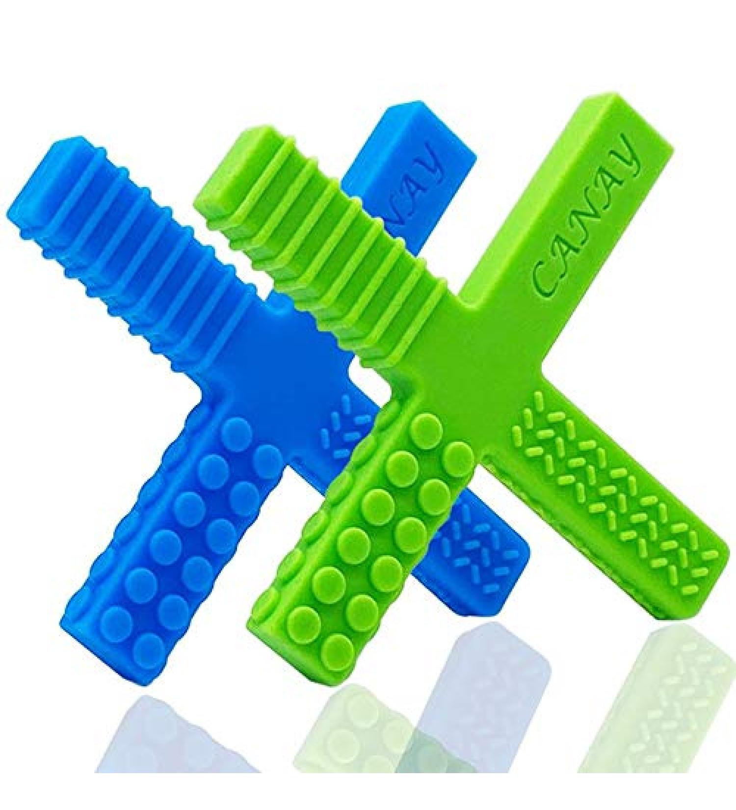 Sensory Chew Stick Toys for Kids with Autism, ADHD, SPD - Silicone Teether (2 Pack) - Buy Online on GoSupps.com