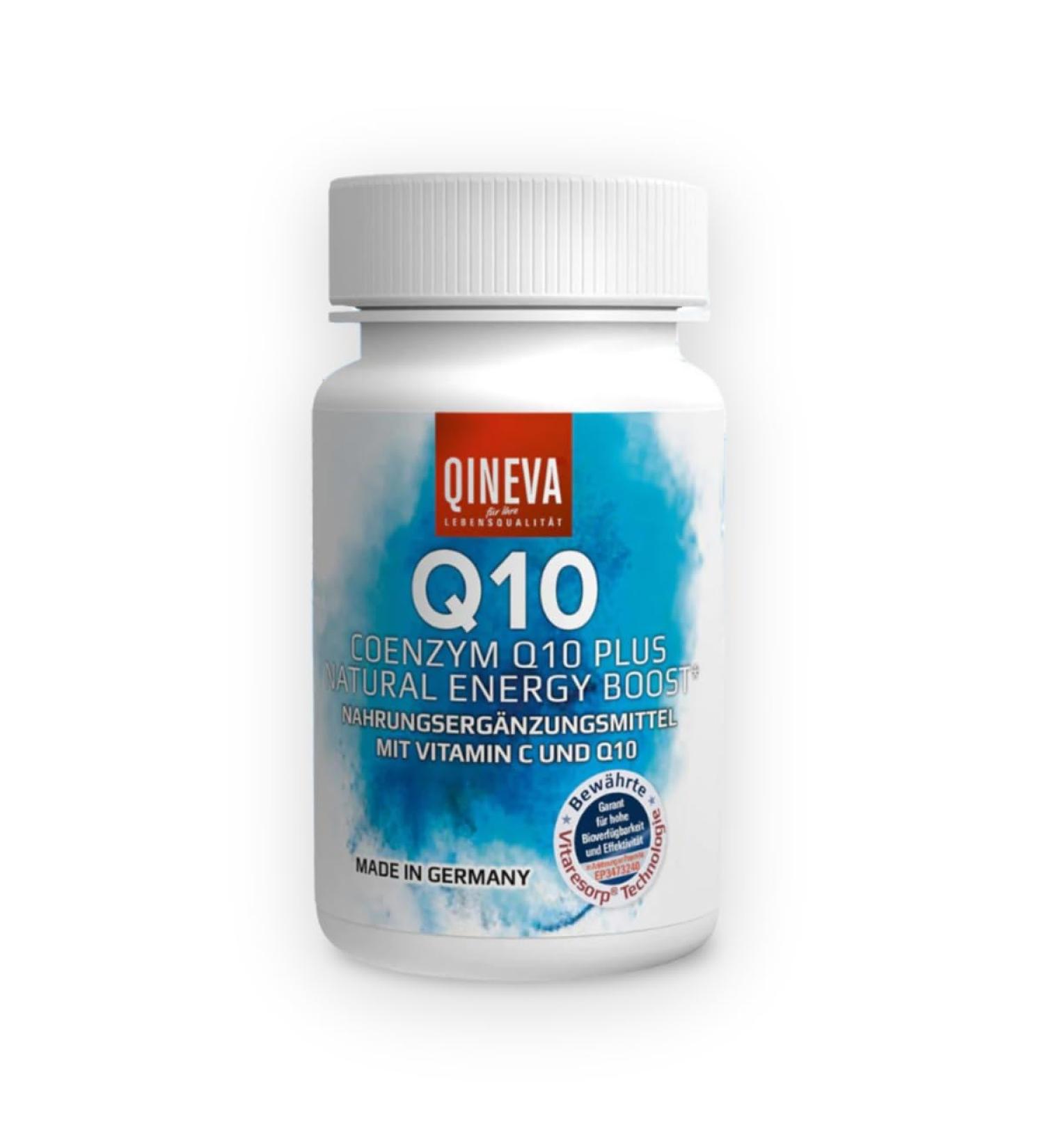 QINEVA Coenzyme Q10 Plus - Highly Absorbable Vegan Supplement for Metabolism - 30 Capsules | International Shipping Available - Buy Online on GoSupps.com