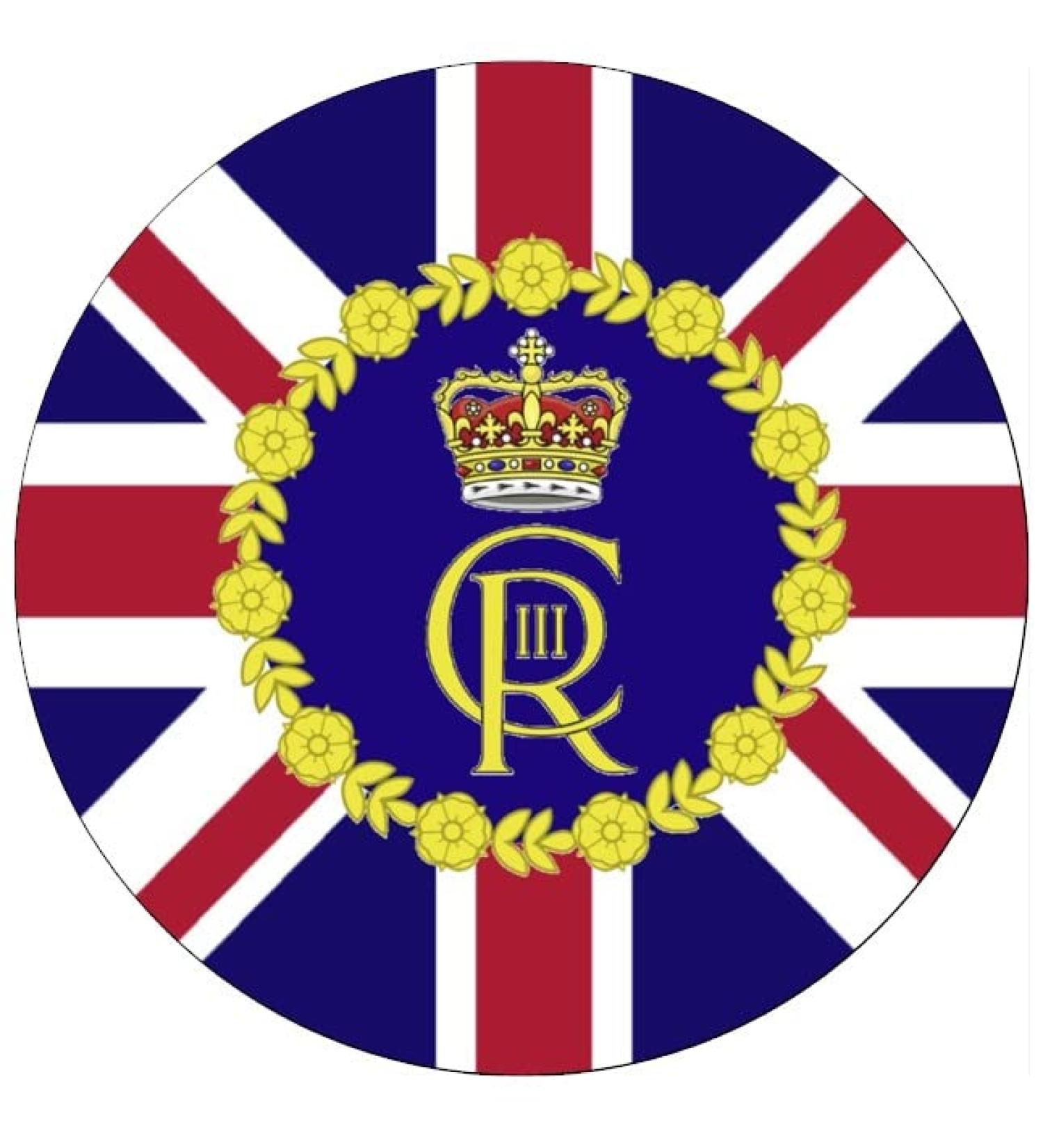 King Charles III Roayl Family Coronation UK Edible Cake Topper 7.5" Edible Wafer Paper Cake Toppers Birthday Cakes Decorations