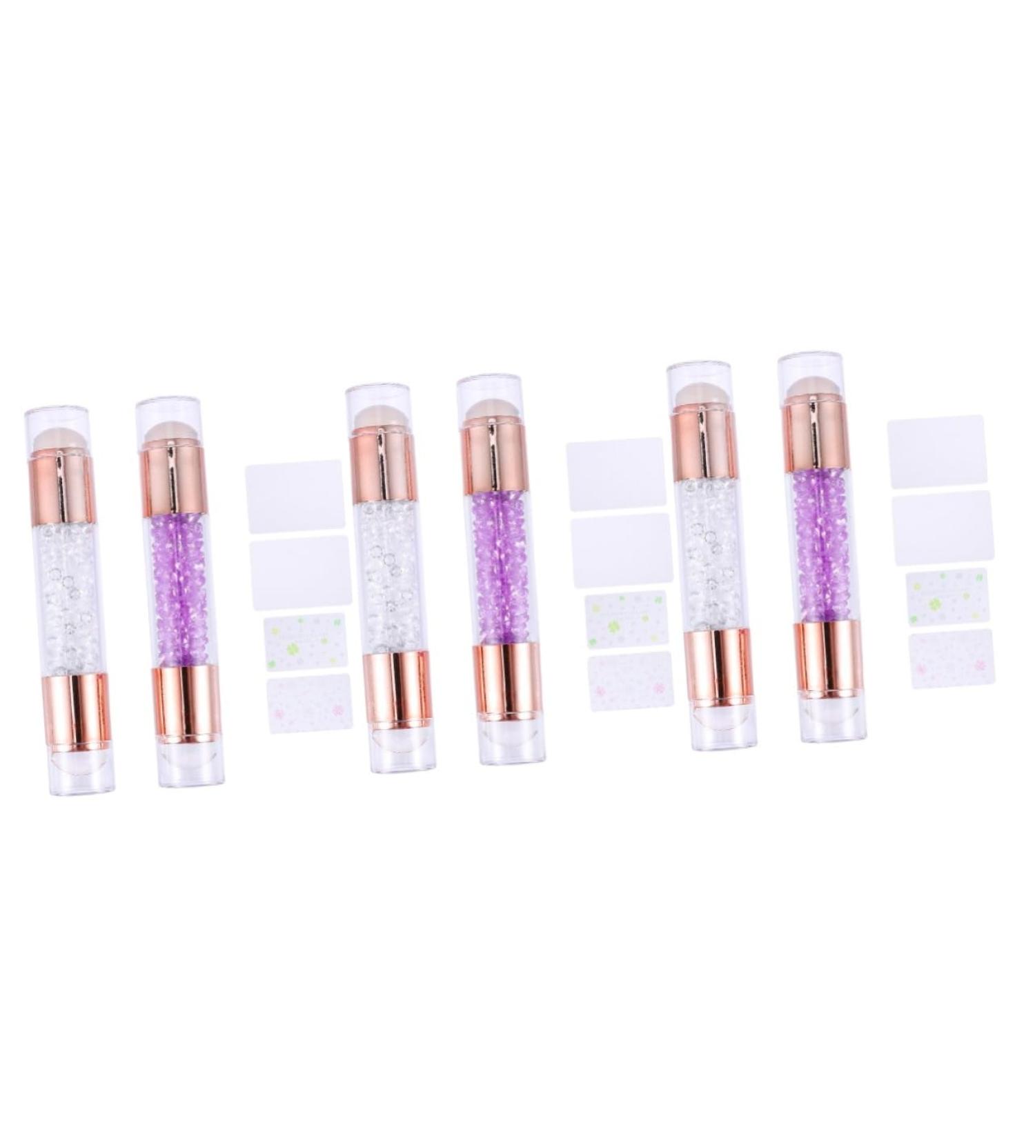 minkissy 6 Pcs Nail Stamp Nail Art Stamper Tool Nail Polish Transfer Stamper Silicone Nail Seal Silicone Nail Tools Nail Salon Stamp Stamping Nail Tool Purple Silica Gel Die With Diamond 11.5X2X2CMx3pcs Purple Transparent Colorx3pcs - Buy Online on GoSupps.com