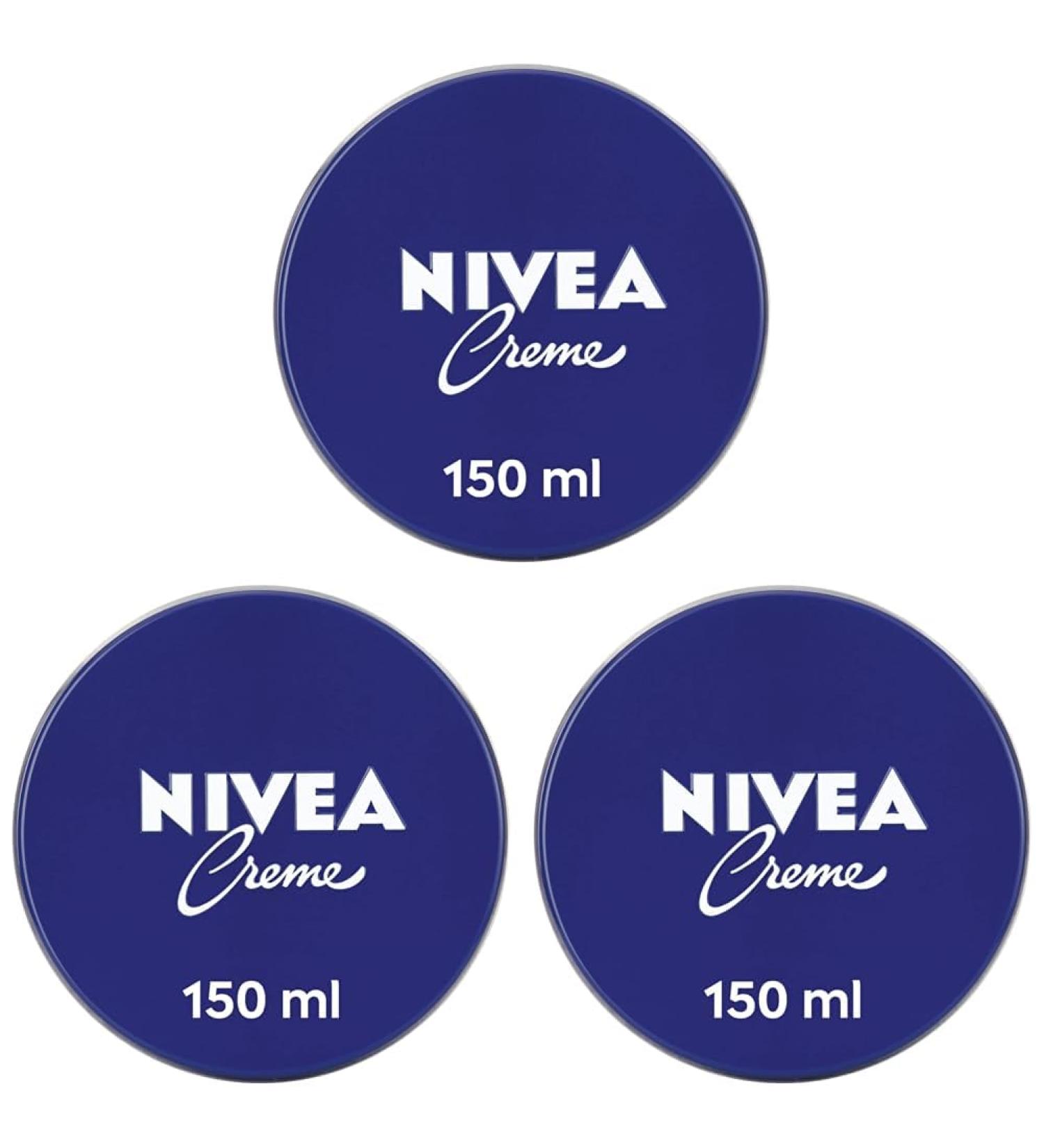 Nivea Cream Can 150ml Classic Moisturizer for All Skin Types Rich Eucerite Skin Care | Pack of 3 - International Shipping - Buy Online on GoSupps.com