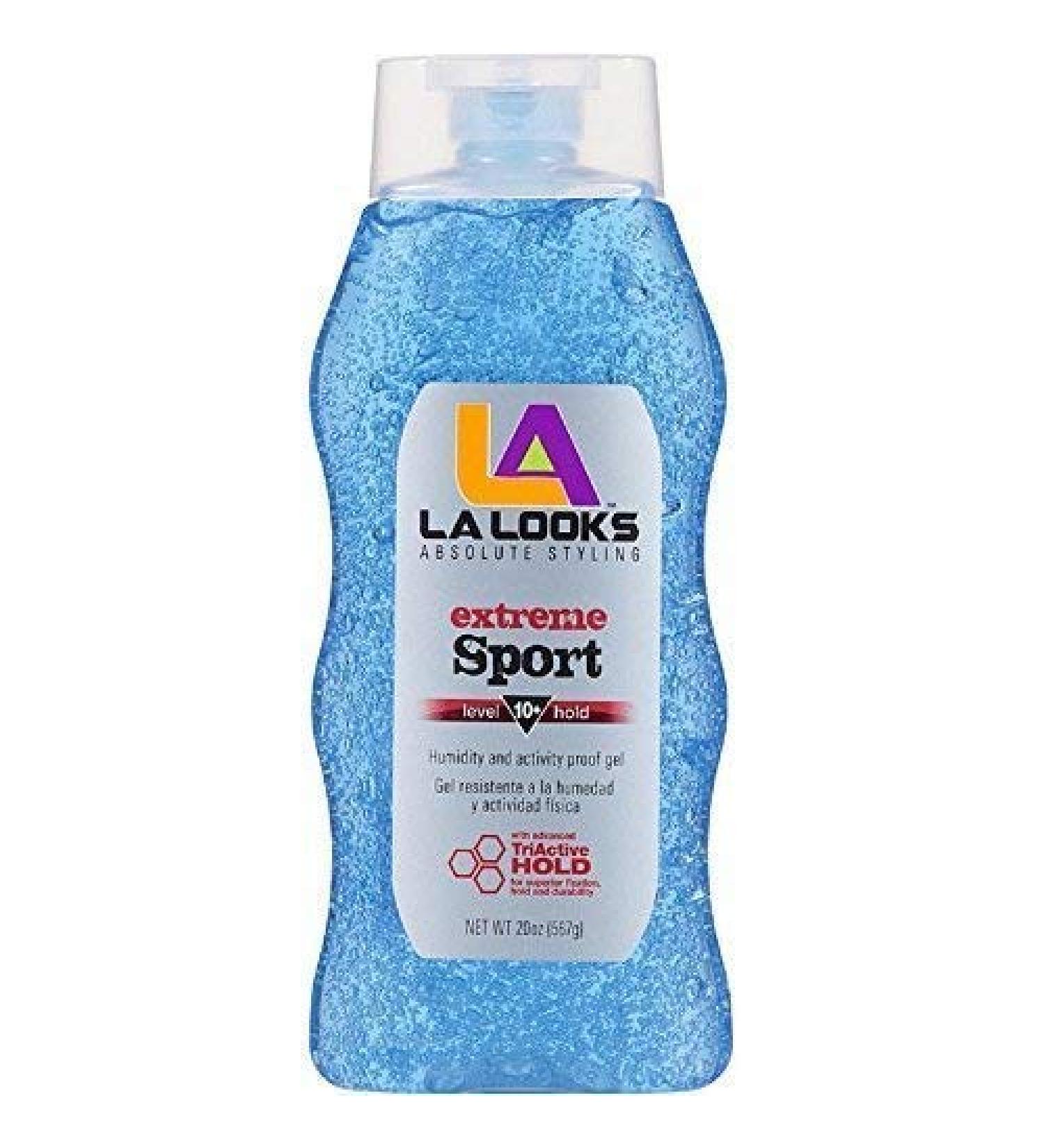 La Looks Gel 10 Extreme Sport Tri-Active Hold (Blue) 20 oz (Pack of 4) 1.25 Pound (Pack of 4)