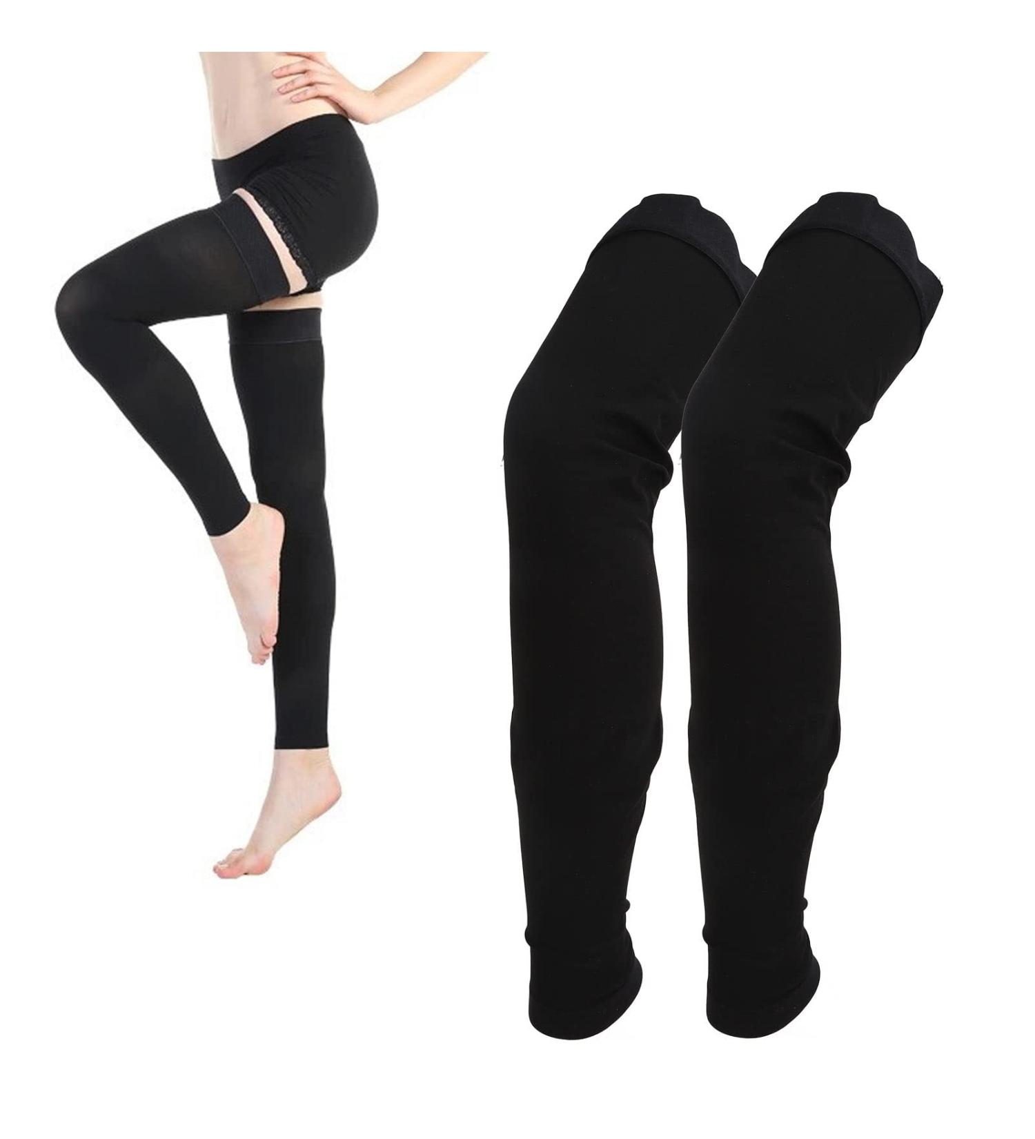 Buy Black Knee-High Compression Stockings for Men & Women | Oversize Support Stockings 23-32 mmHg for Running & Hiking | Improve Blood Circulation - Buy Online on GoSupps.com