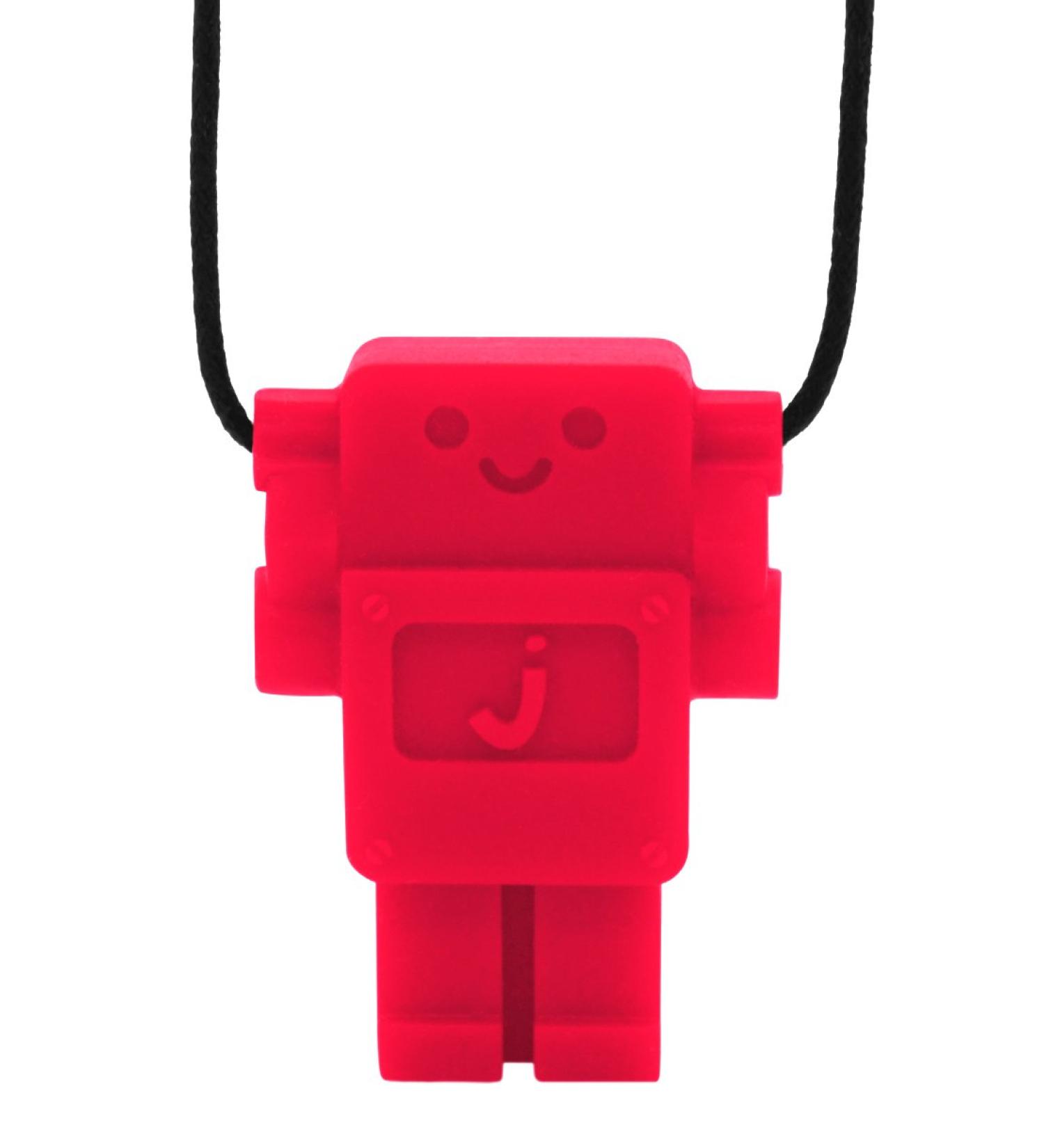 Jellystone Robot Pendant Teether - Scarlet Red by Jellystone