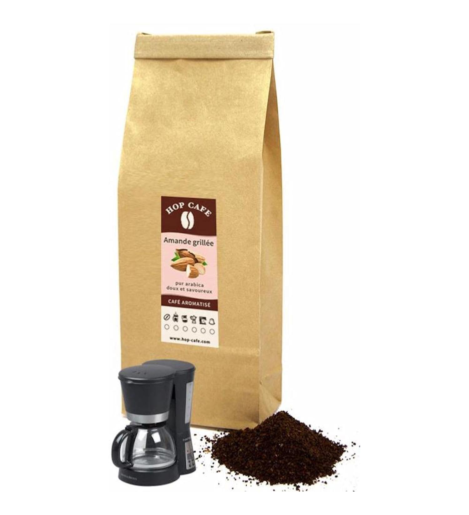 HOP CAFE Ground Coffee Maker Filter - Almond Flavoured - 500g
