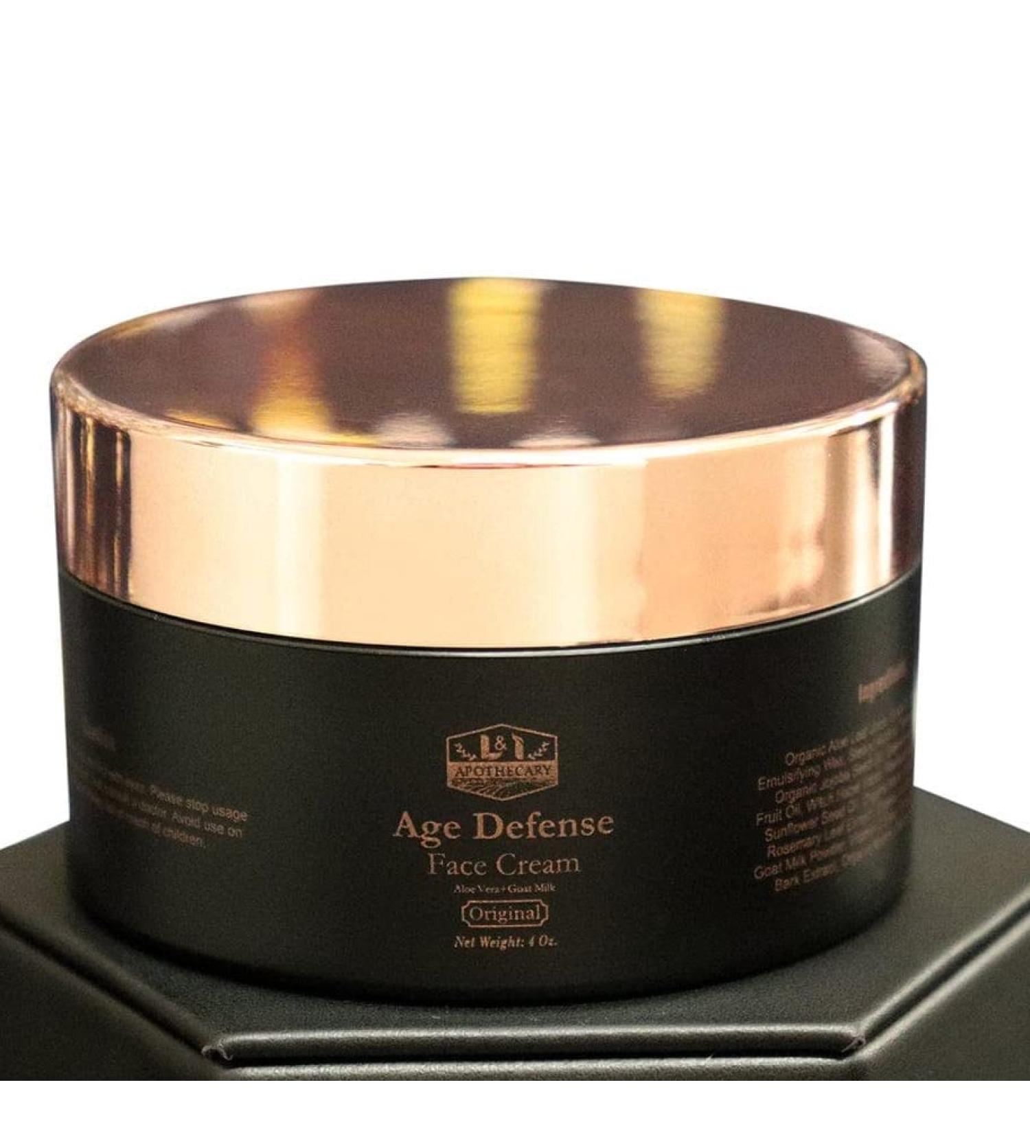 4 Oz. Age Defense Vitamin C Face Cream with Aloe Vera, Goat Milk - Natural Anti-Aging Moisturizer - Buy Online on GoSupps.com