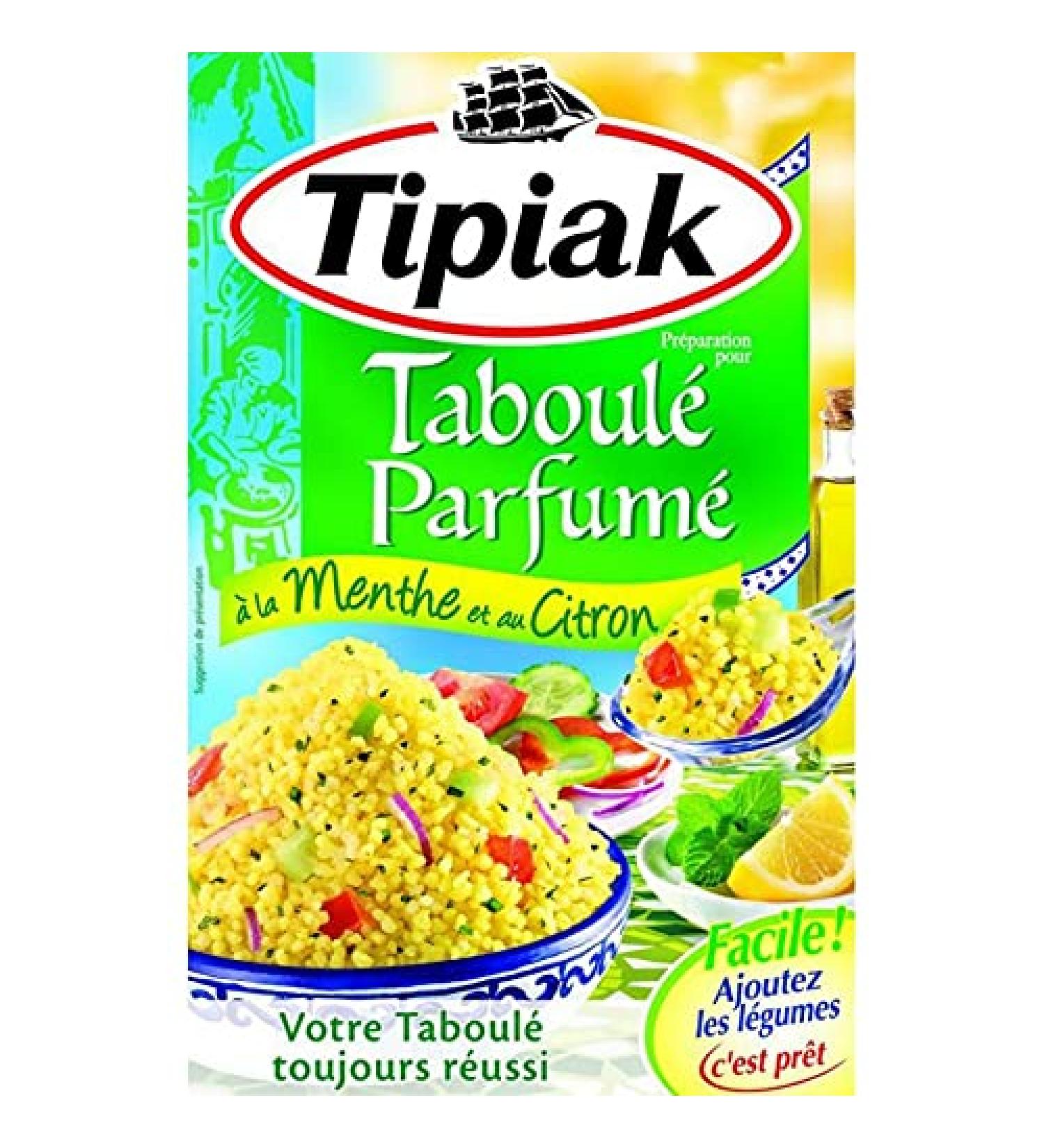 Tipiak Tabbouleh Preparation Scented with Mint and Lemon by 2 Sachets of 350 g (Pack of 4)