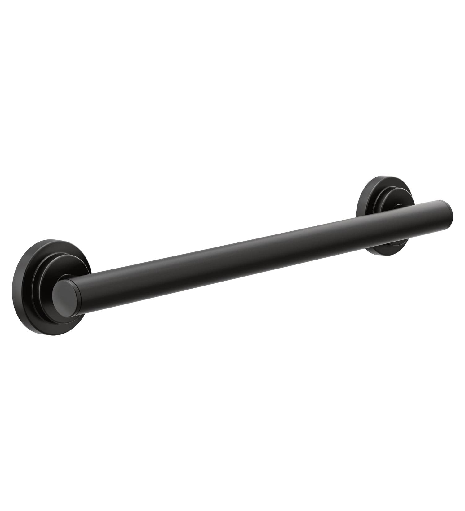 Moen YG0718BL Iso 18-Inch Designer Grab Bar  Matte Black Matte Black 18 Inch - Buy Online on GoSupps.com