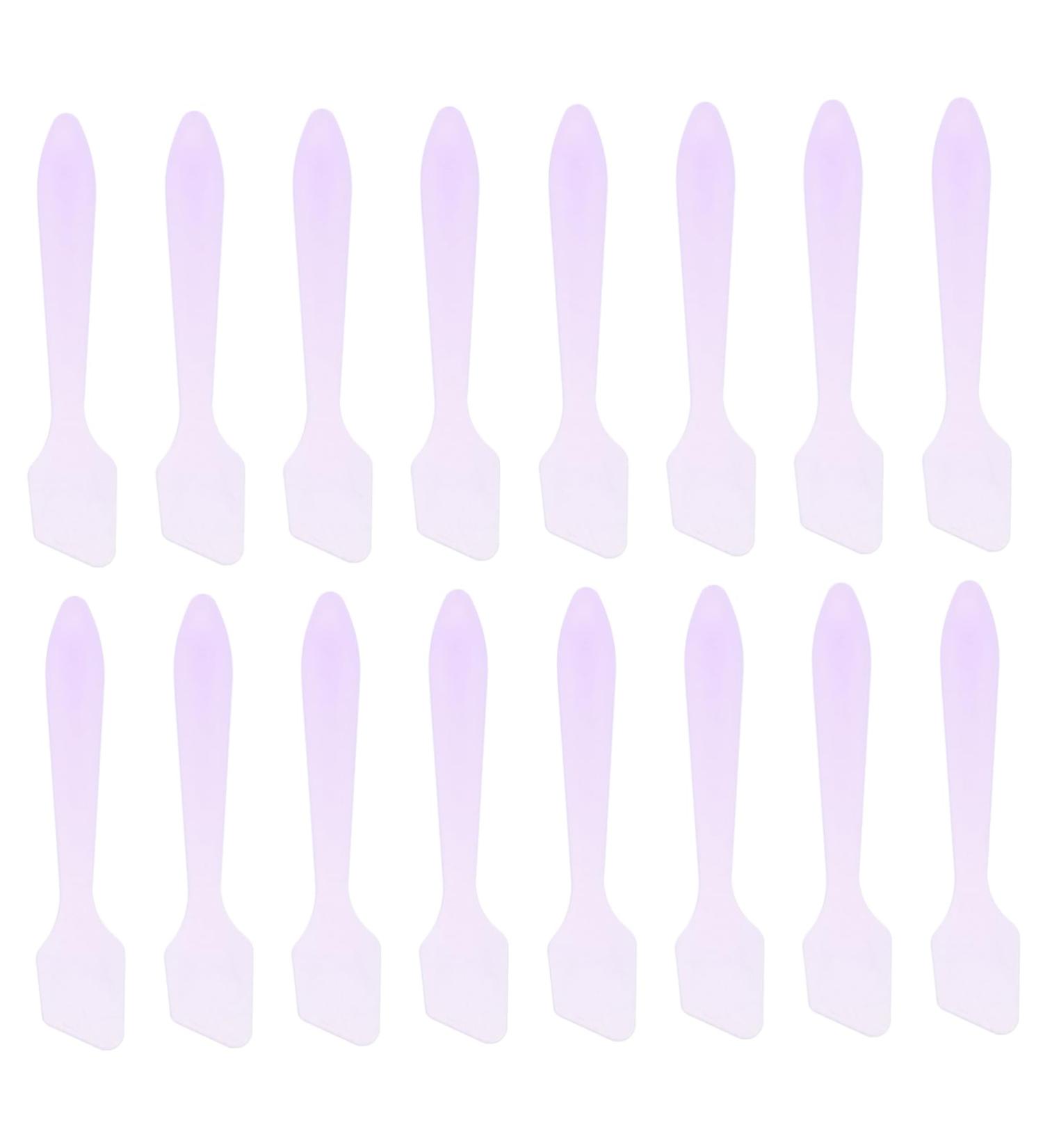 FOMIYES 100pcs DIY Face Cream Scoop & Mask Brush - Purple Plastic Mini Spoon for Skincare & Makeup - Buy Online on GoSupps.com