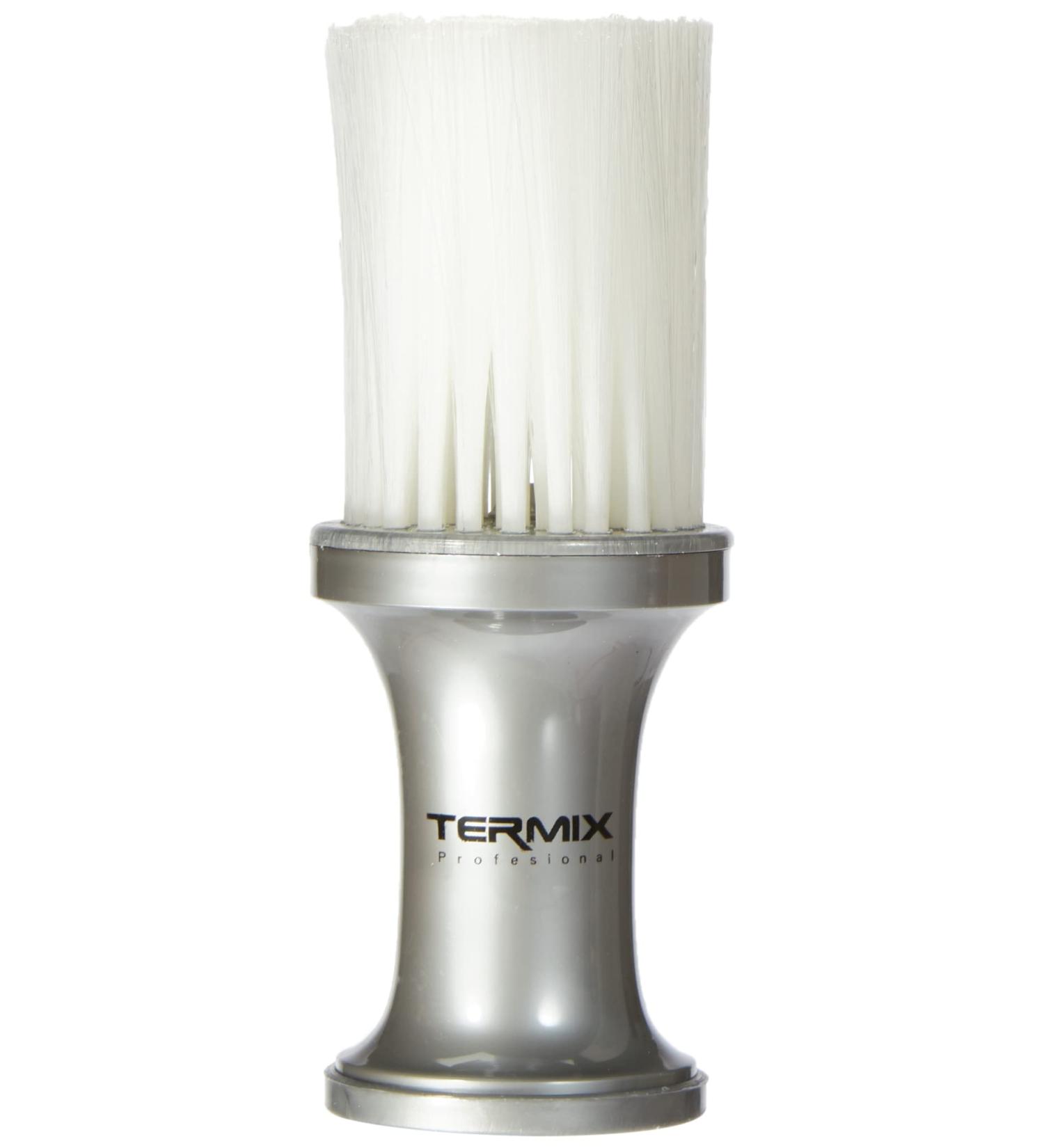 Termix Professional Talk Brush - Neck Cleaning Brush for Hairdressing Salons | Silver & White Soft Fibers for Maximum Cleanliness - Buy Online on GoSupps.com
