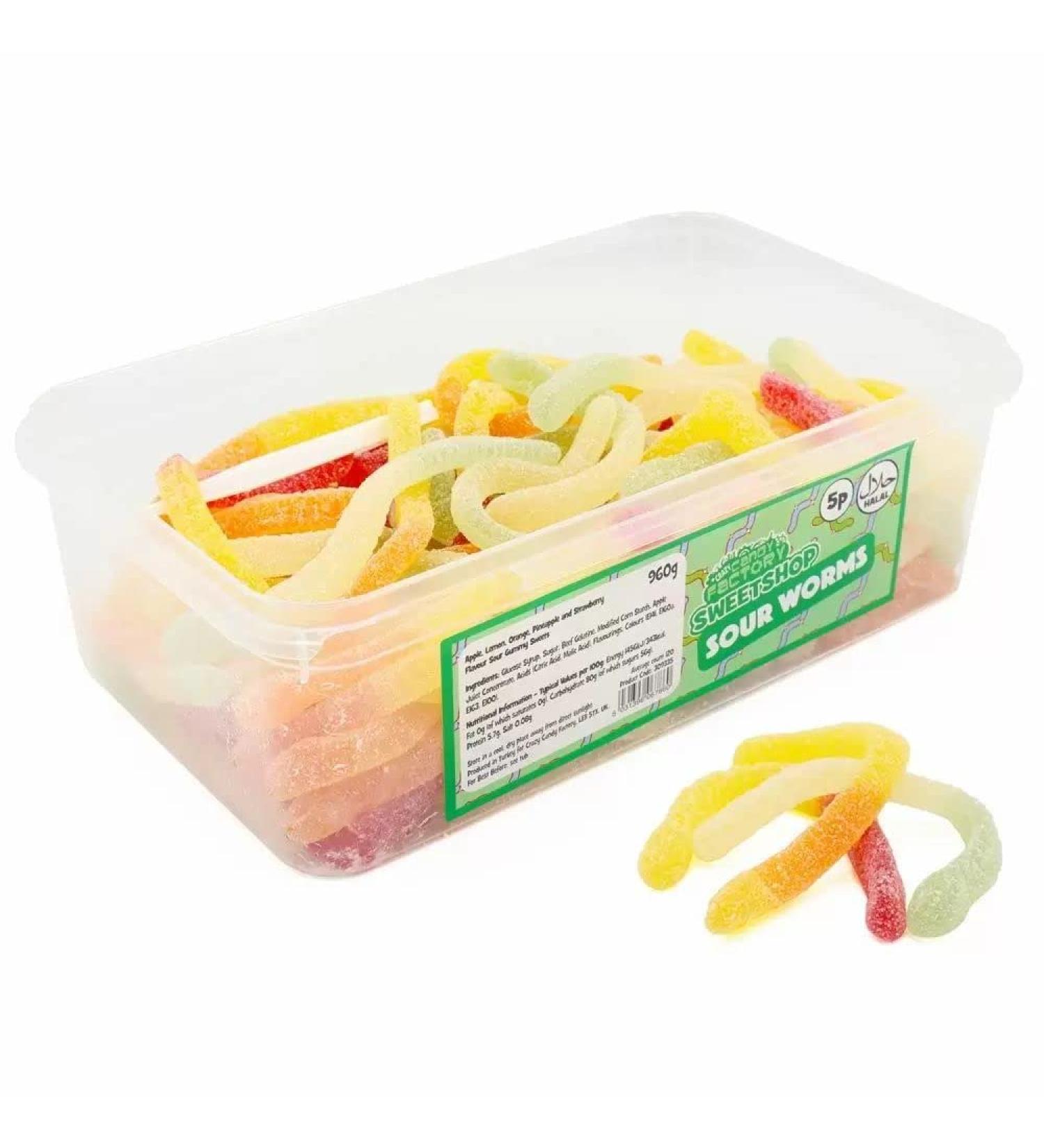 Sour Worms - 200g Gummy Sweets