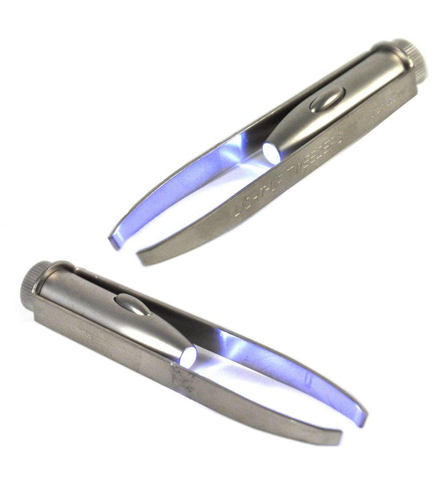 2 Pack Portable Tweezer with LED Light for Hair Removal and Eyebrow Beauty - Makeup Tools - Buy Online on GoSupps.com