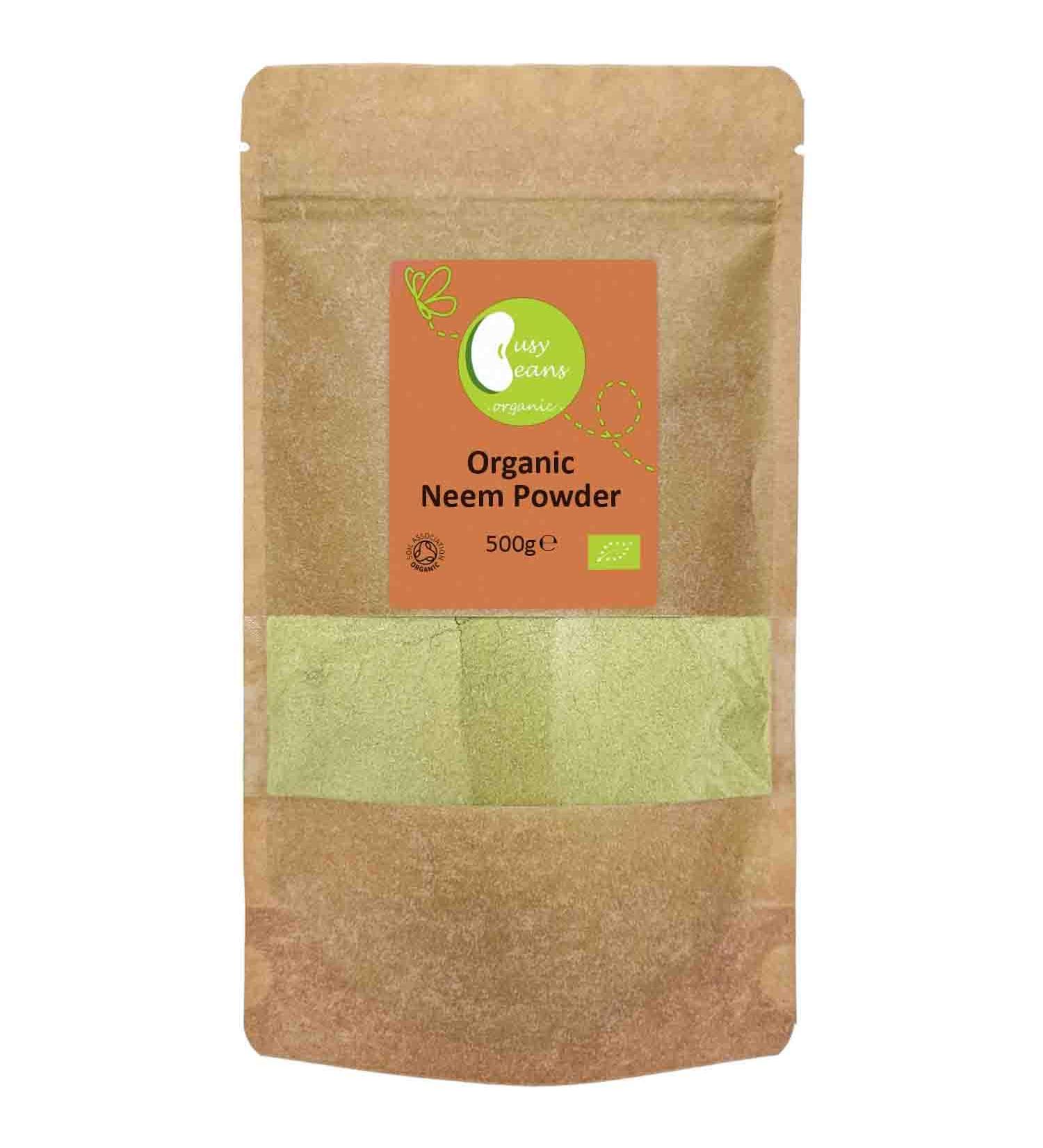 Organic Neem Leaf Powder - Certified Organic - by Busy Beans Organic (500g) - Buy Online on GoSupps.com