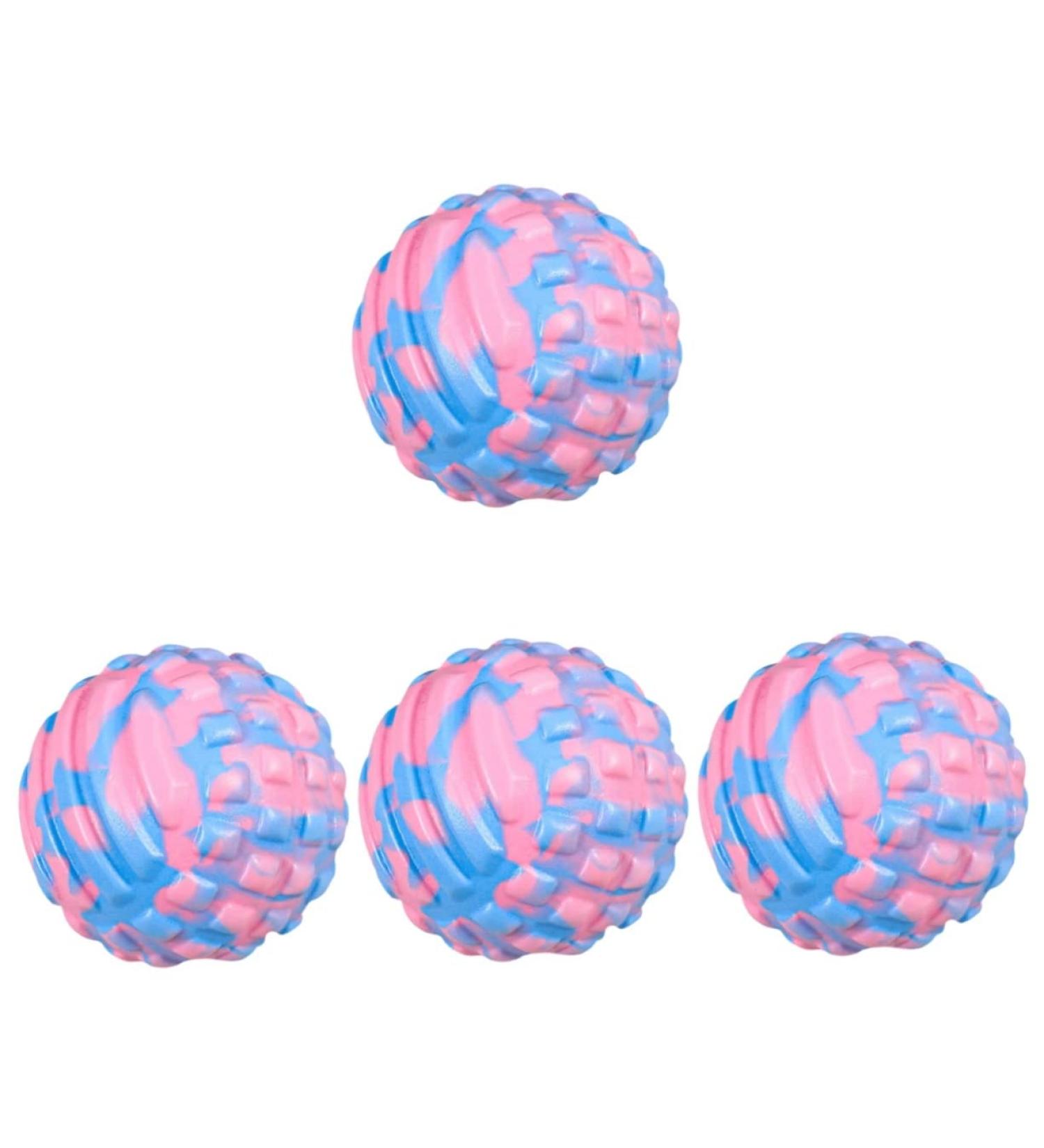 Garneck 4-Piece Fitness Massage Ball Set | Yoga & Myofascial Release for Lower Back & Shoulder Tension | Colorful EVA Massage Balls (7x7cm) - Buy Online on GoSupps.com