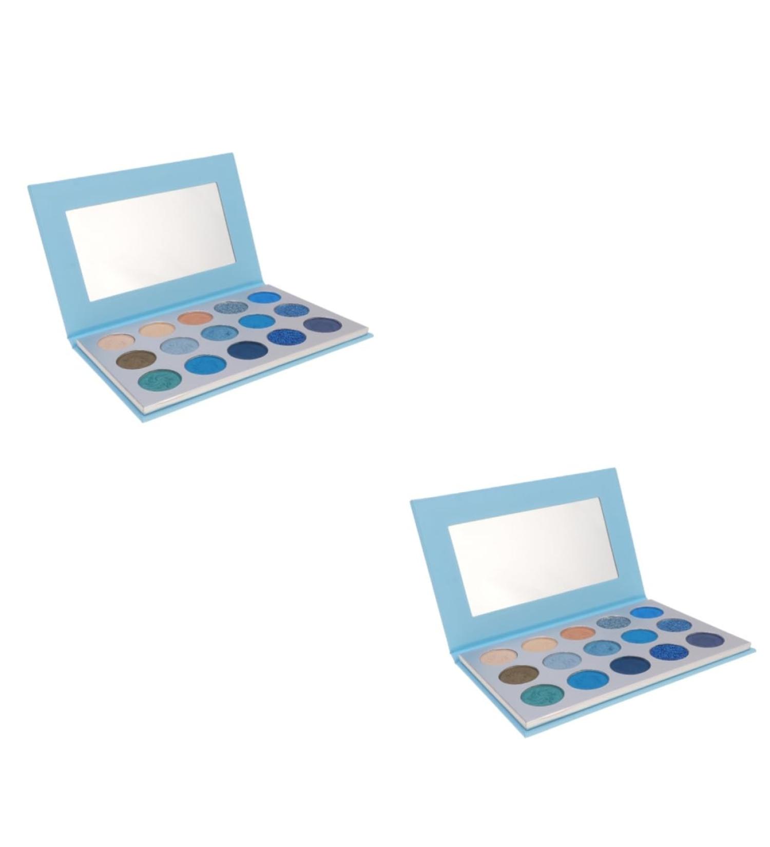 Angoily 2pcs 15 Eye Shadow Eyeshadow Makeup Palette Powder Make up Kit Miss Pearlescent - Buy Online on GoSupps.com