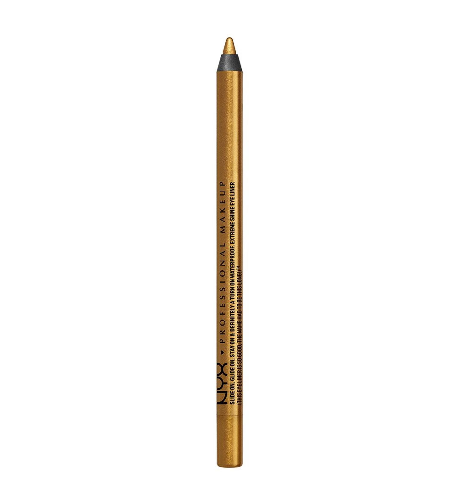 NYX Waterproof Glitzy Gold Eyeliner Pencil - Long-Lasting Formula - 1 Count - Buy Online on GoSupps.com