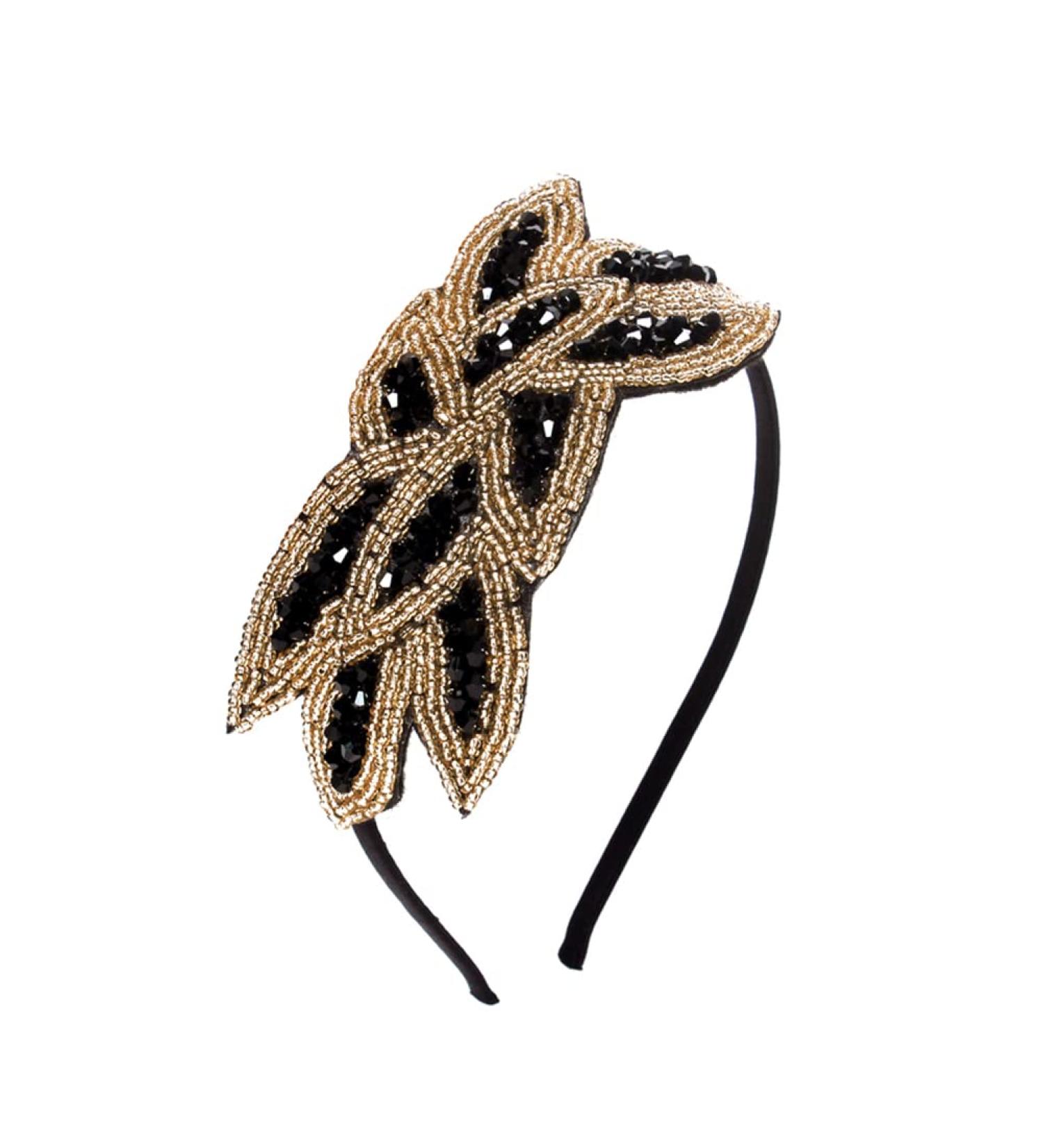 ericotry Flapper Headbands 1920s Vintage Gatsby Party Headpiece Beaded Leaf Hair Accessories for Costume Cosplay Halloween Party - Buy Online on GoSupps.com