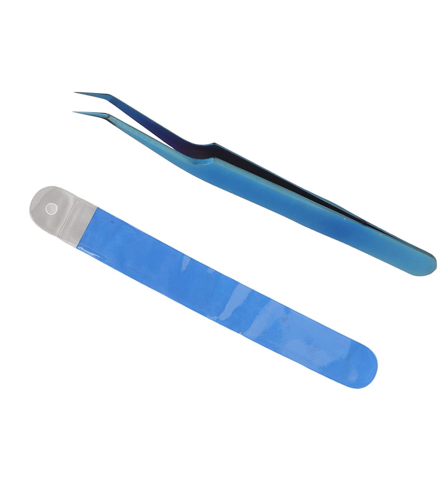 Eyelash Tweezers - Ergonomic Stainless Steel Slanted Tweezers for Nail Technicians | Ideal for Home Use - Buy Online on GoSupps.com