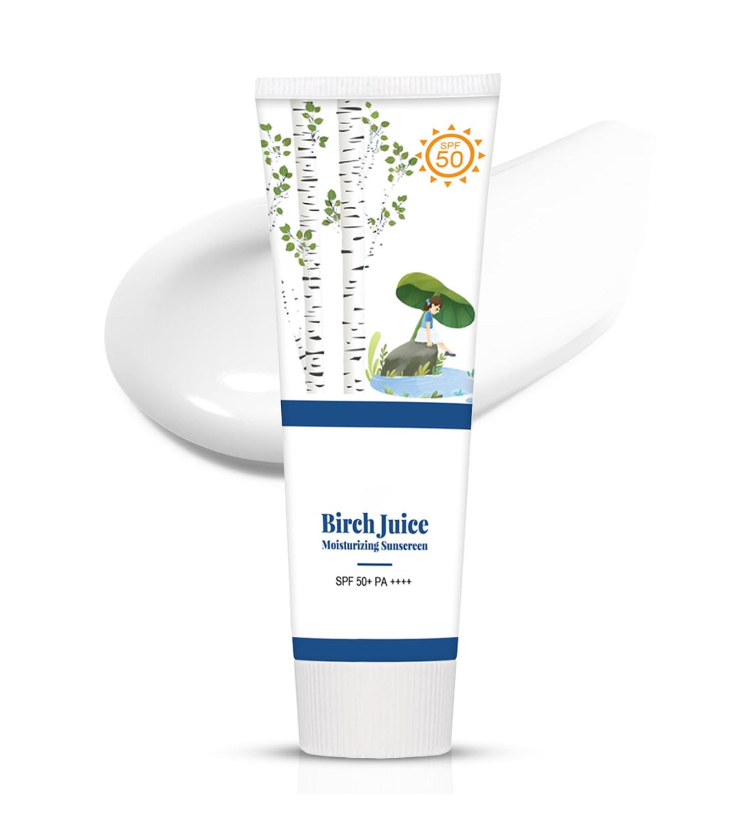 Korean Sunscreen - Birch Juice Moisturizing Sun Cream for All Skin Types | Hydrating Face Sunscreen & Skin Care for Men & Women - Buy Online on GoSupps.com