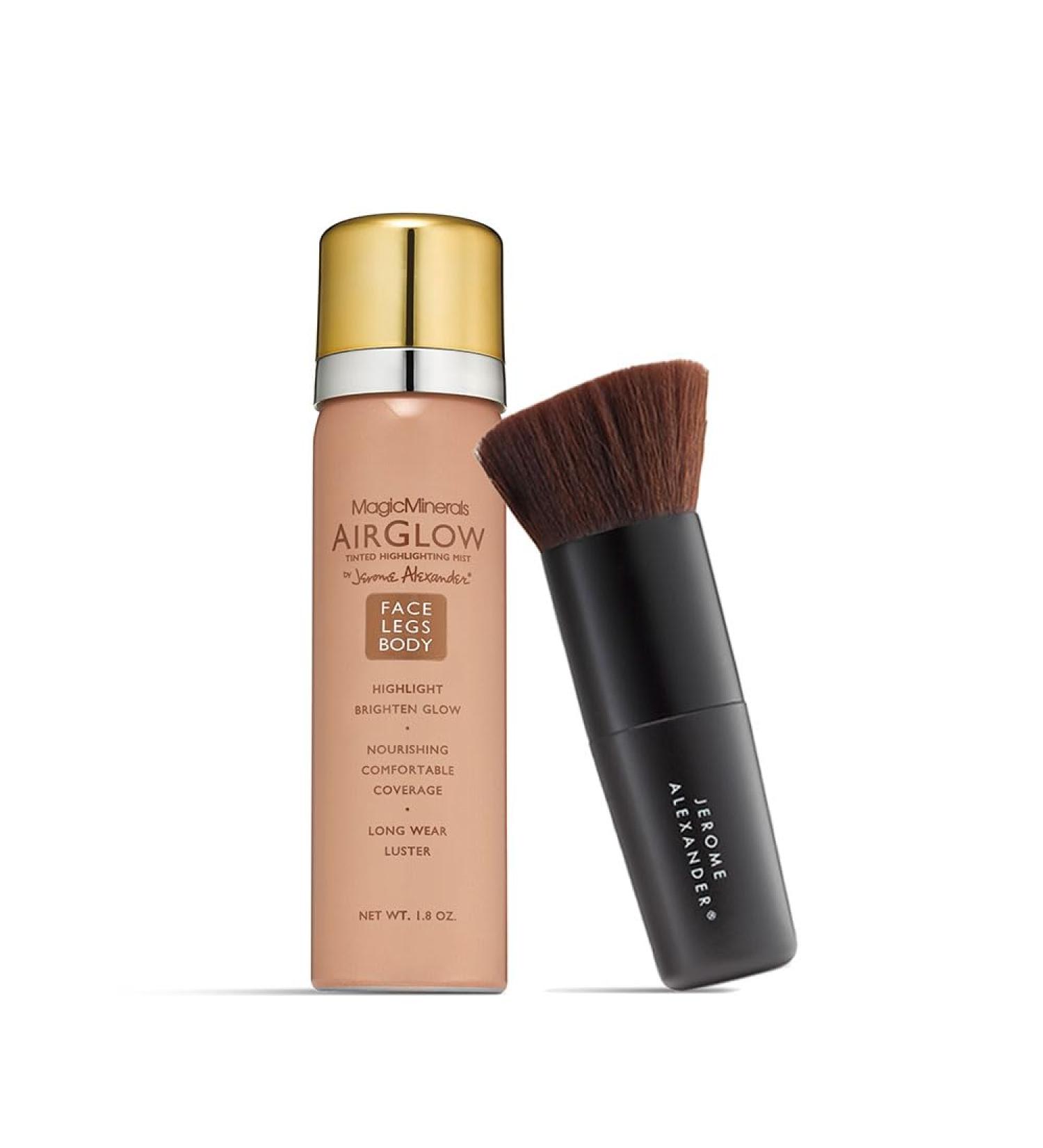 Jerome Alexander MagicMinerals AirGlow Tinted Highlighting Night Mist - Illuminating Airbrush Tinted Moisturizer Spray 2PC | Bronze Glow - Buy Online on GoSupps.com