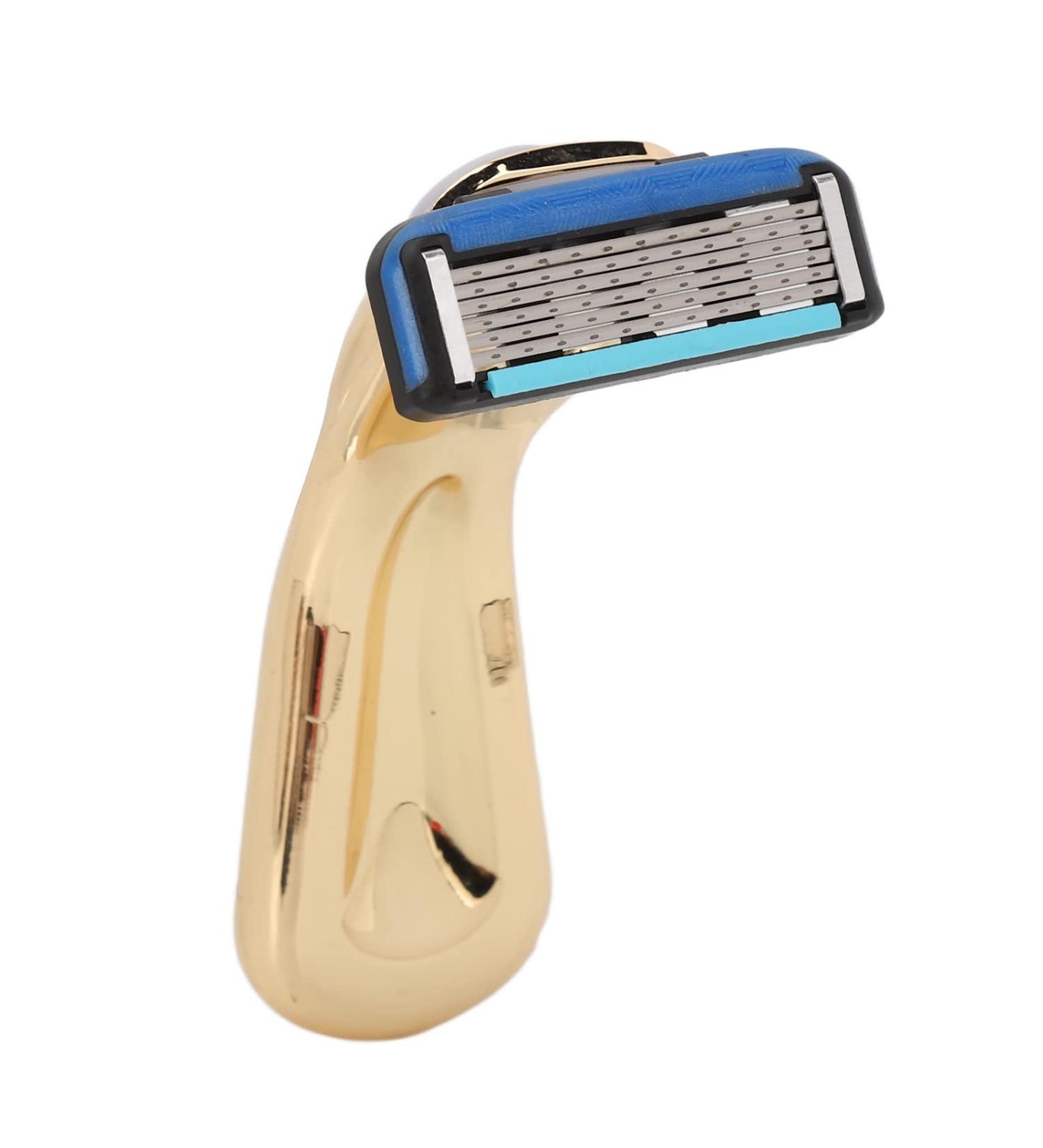 Manual Razor for Men - Precise Six-Blade Trimmer Removable & Travel-Friendly (Gold) - Buy Online on GoSupps.com