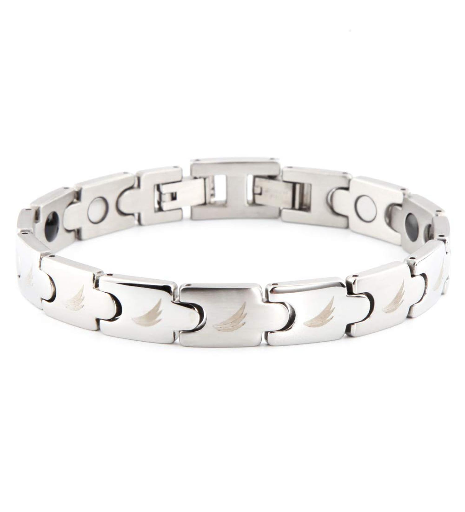 Buy TRINITIX 3 in 1 Magnetic Bracelet - Wings Silver S/M & L/XL | Magnetix Energy Sport Collection TRX #8066 | International Shipping Available - Buy Online on GoSupps.com