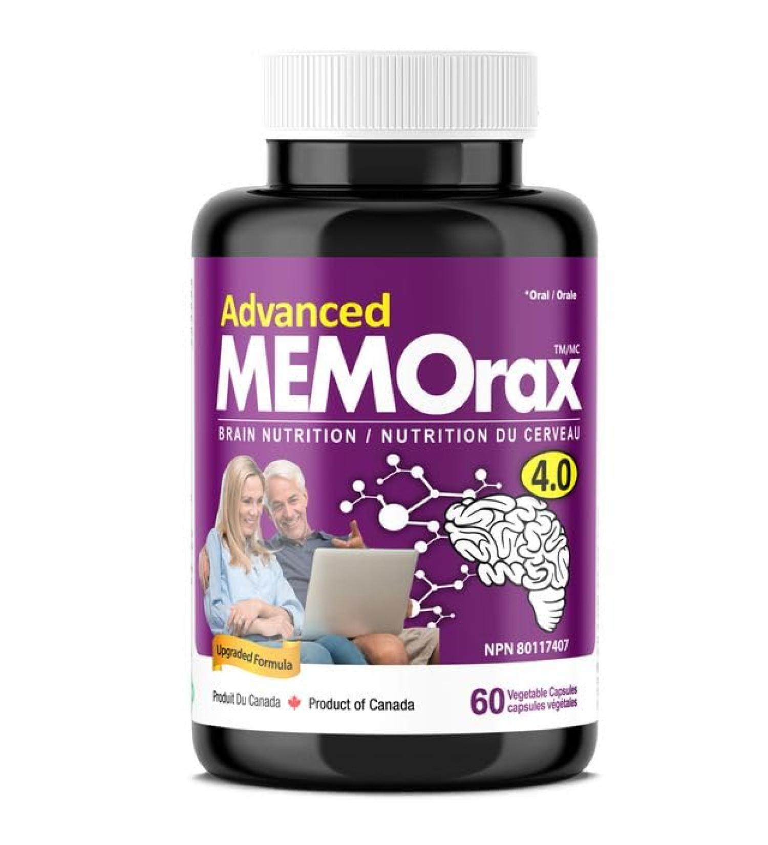 Memorax 4.0 - Brain Supplement - Bacopa Monnieri Ginkgo Biloba Rhodiola GABA Reishi and Panax Ginseng - Supports Cognitive Function & Memory Non-GMO Gluten Free Soy & Dairy Free (60 Veggie Capsules) - Buy Online on GoSupps.com