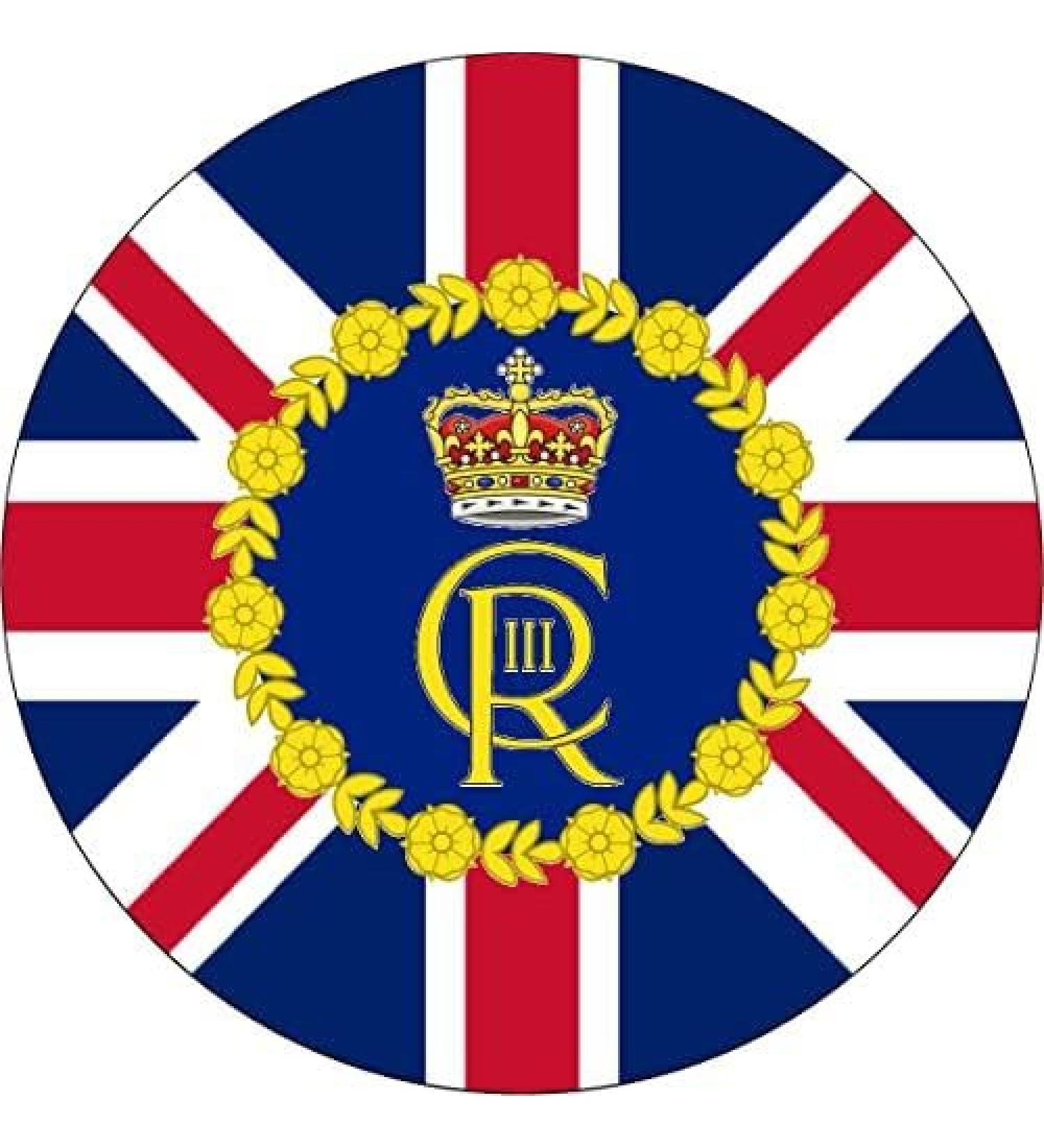 King Charles III May 2023 Coronation Edible Icing 7.5" Round Cake Topper Decoration D3
