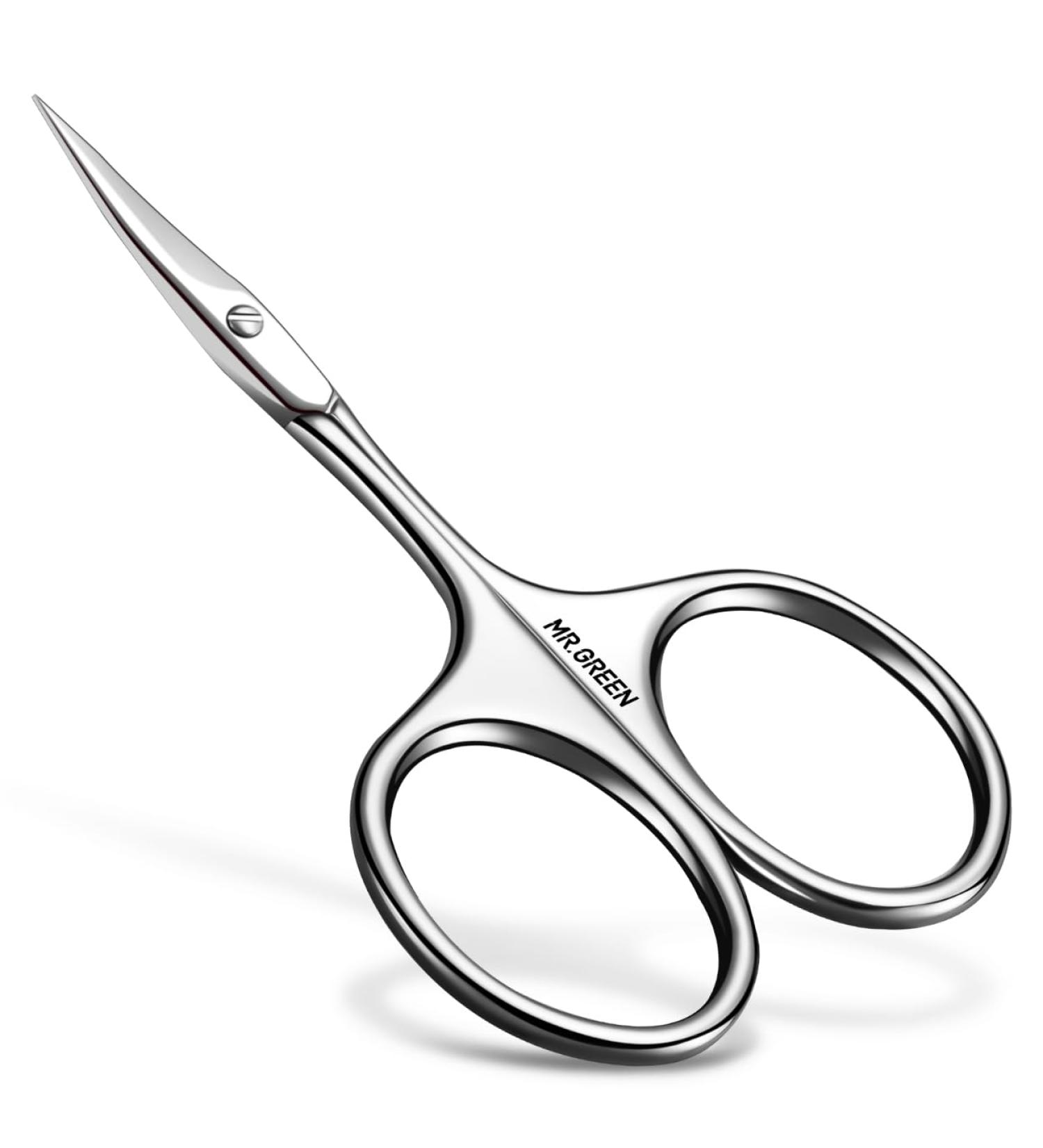 MR.GREEN Professional Curved Blade Eyebrow and Facial Hair Scissors - Stainless Steel Manicure Trimmer for Hair Removal | Mr-2001 - Buy Online on GoSupps.com